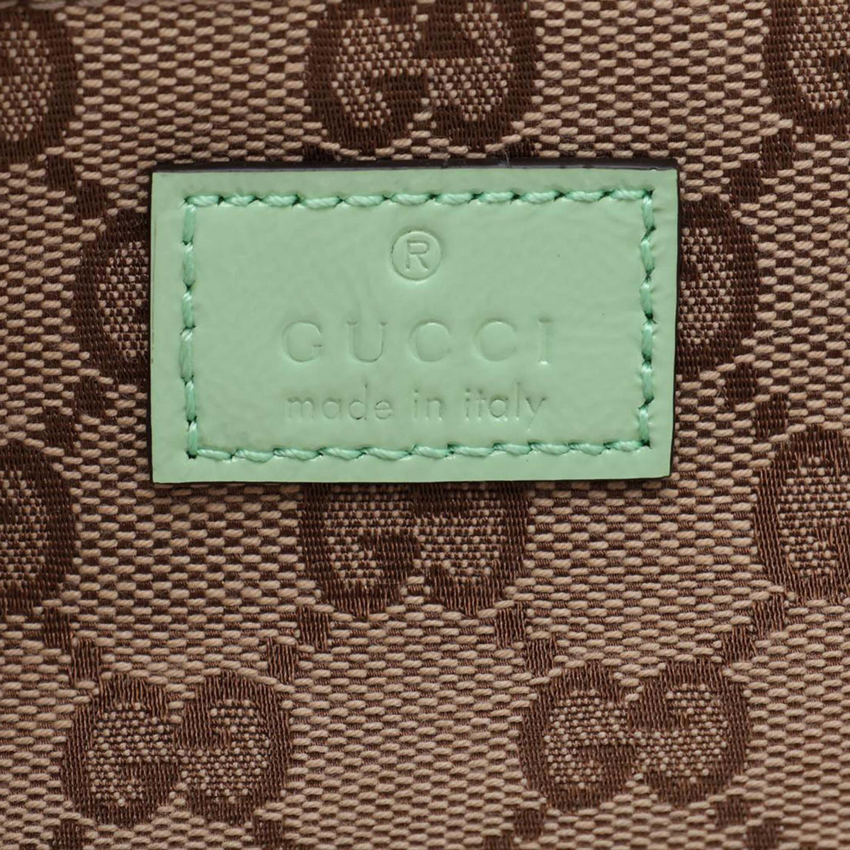 Gucci Large Calfskin Bamboo Reversible Tote — Green
