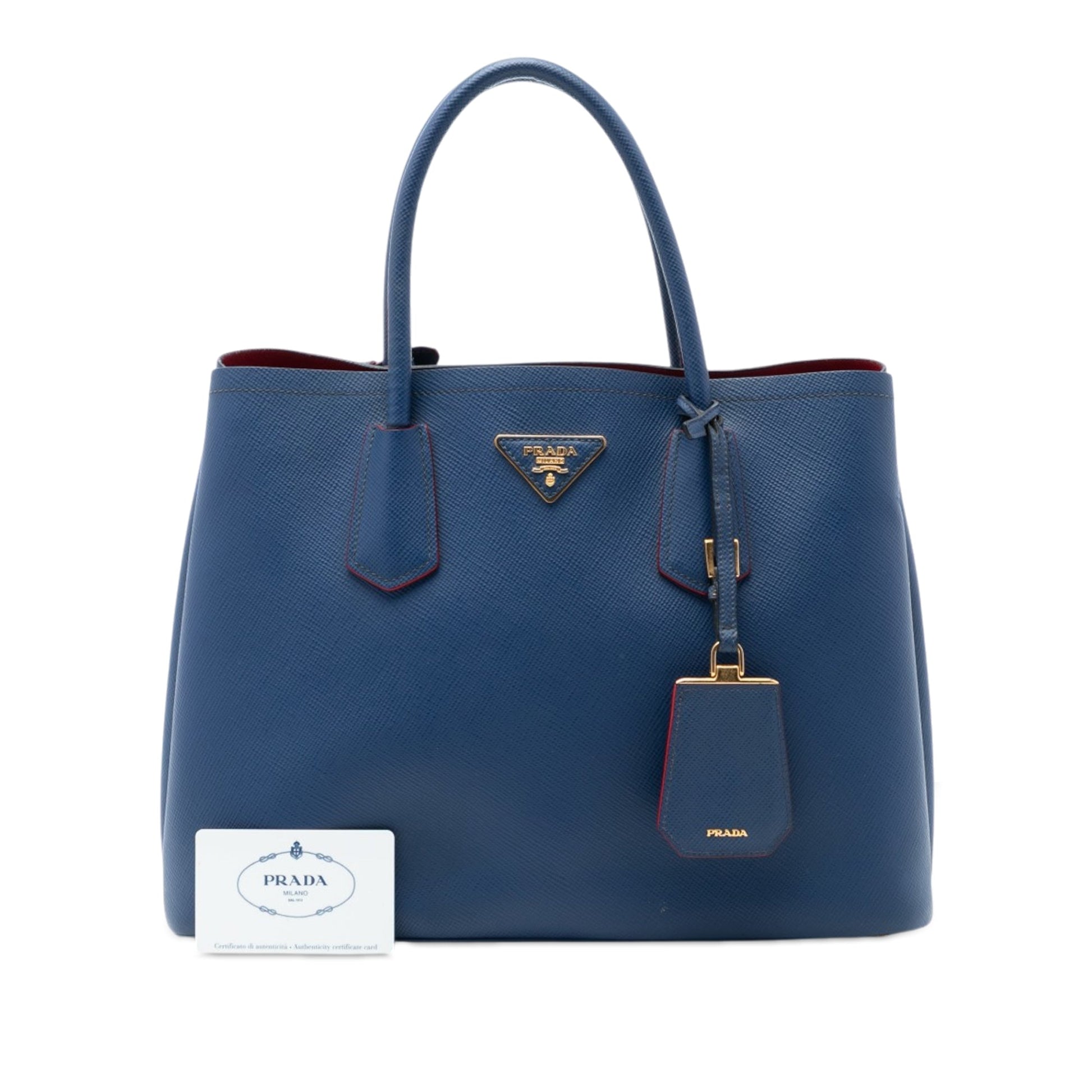 Prada Medium Saffiano Cuir Double Satchel