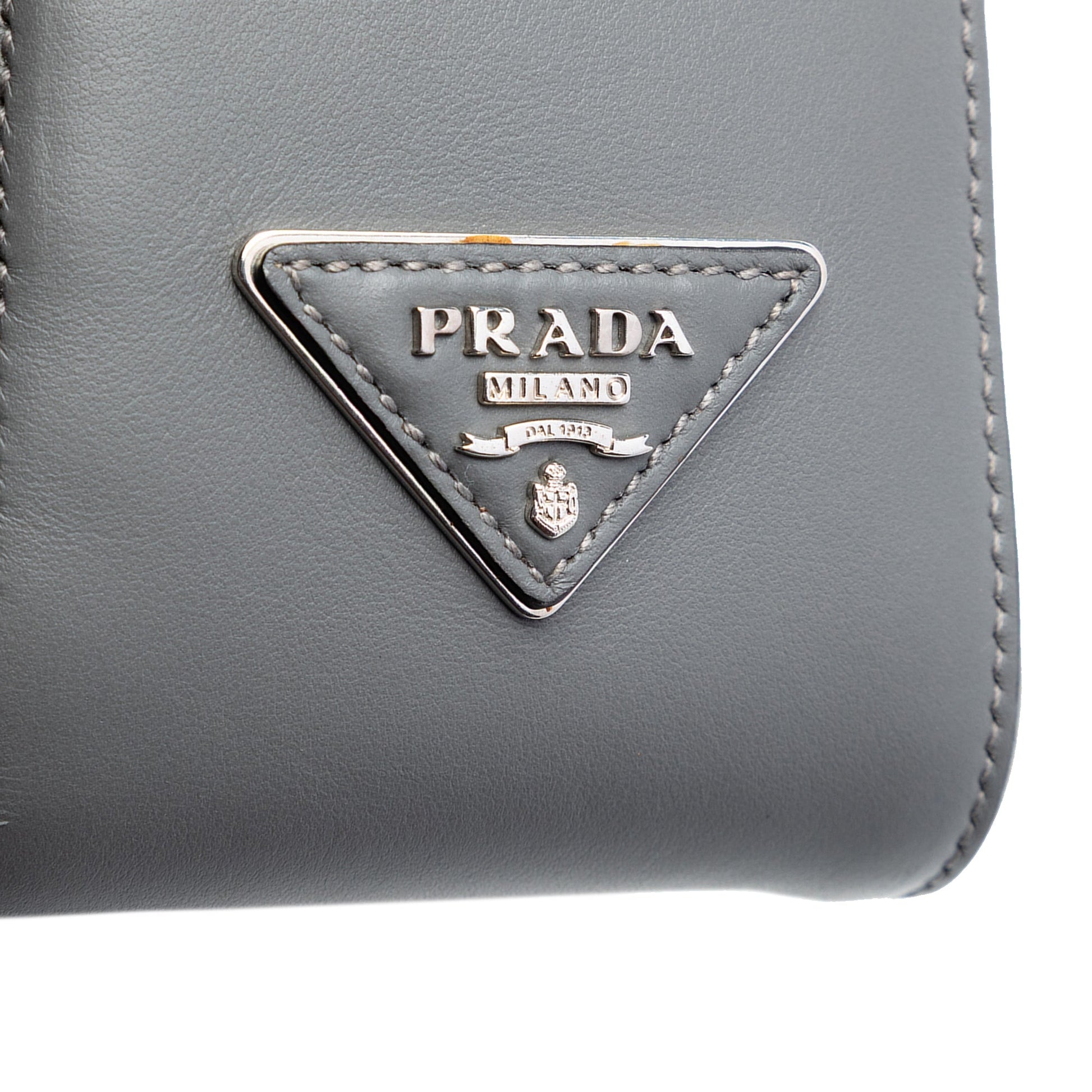 Prada Perforated Leather City Fori Chain Handbag