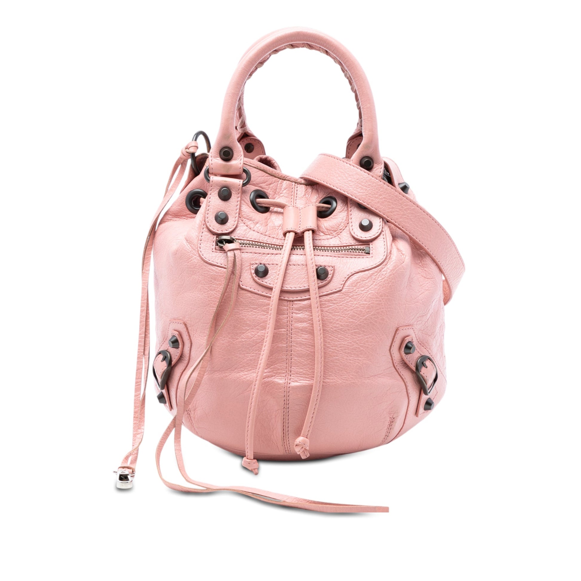 Balenciaga Mini Lambskin Motocross Giant 12 Pompon Bag
