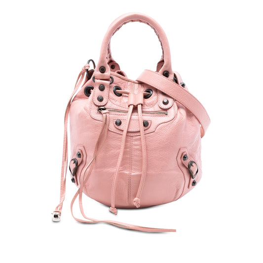 Balenciaga Mini Lambskin Motocross Giant 12 Pompon Bag