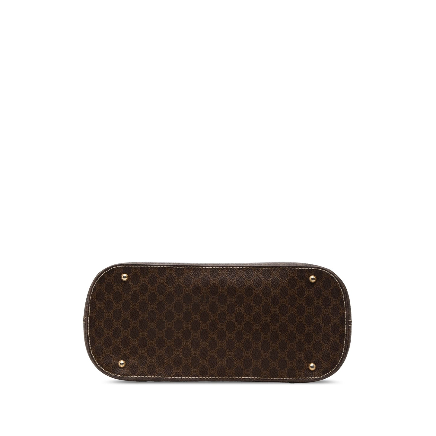 Celine Macadam Coated Canvas Dome Satchel
