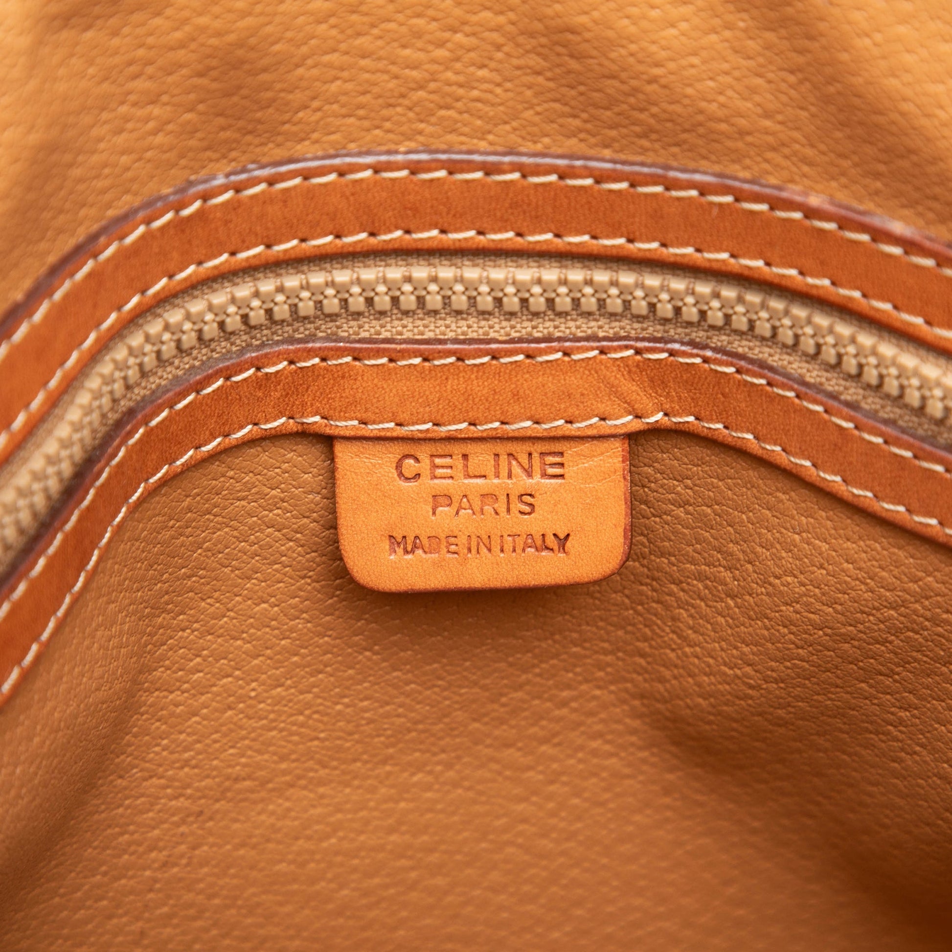 Celine Macadam Coated Canvas Dome Satchel