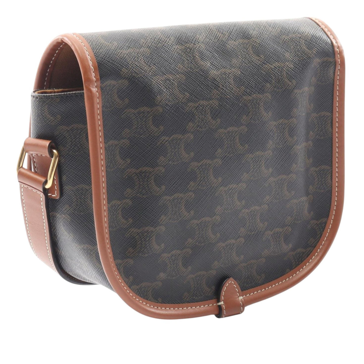 Celine MEdium Triomphe Coated Canvas Folco Crossbody