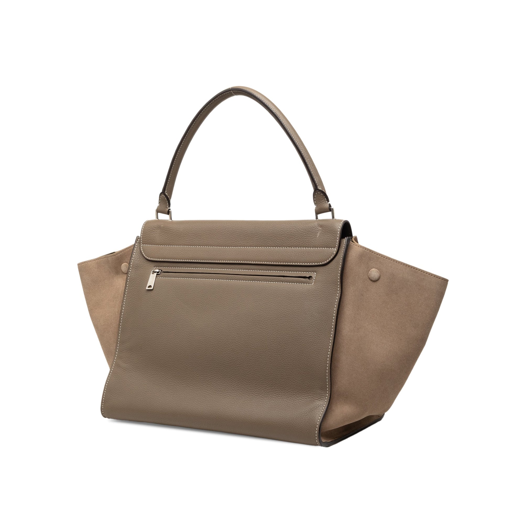 Celine Medium Leather Trapeze Satchel