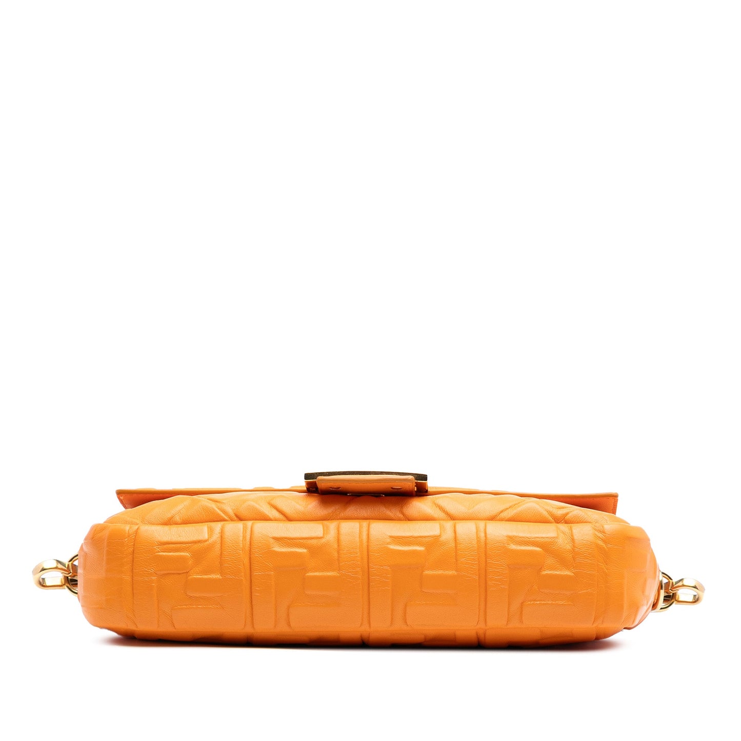 Fendi Zucca Embossed Leather Baguette Satchel