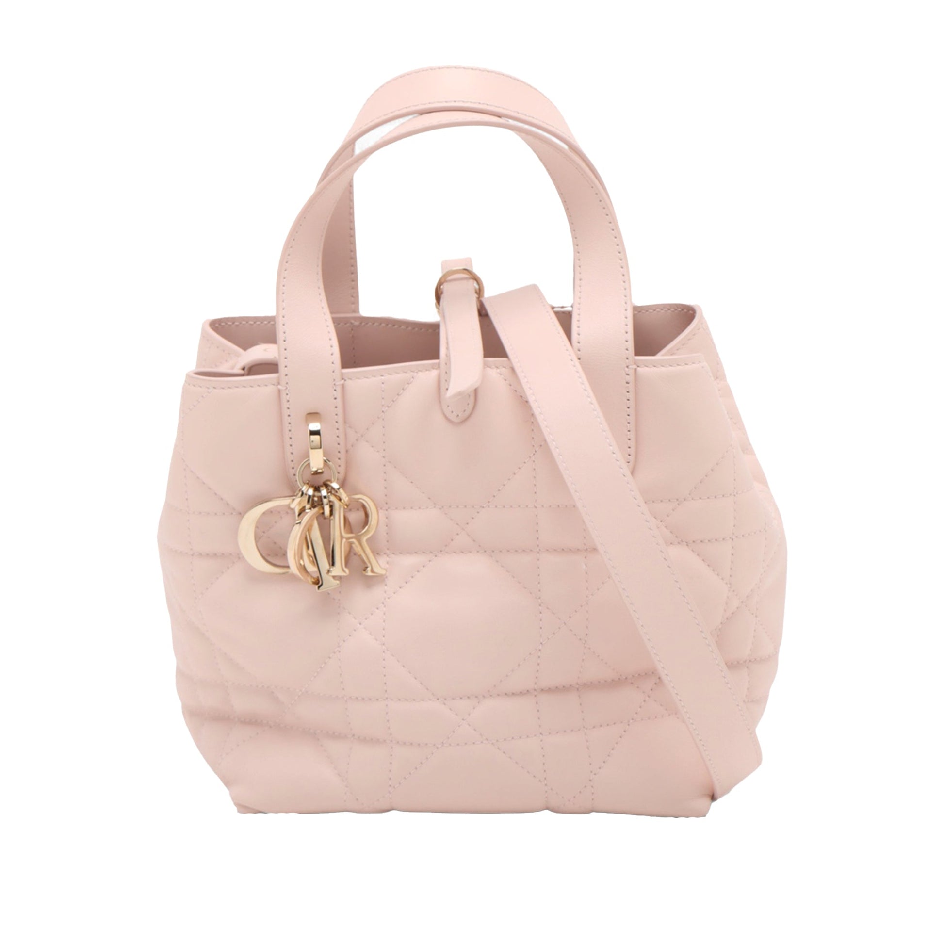 Dior Small Calfskin Macrocannage Toujours Vertical Tote