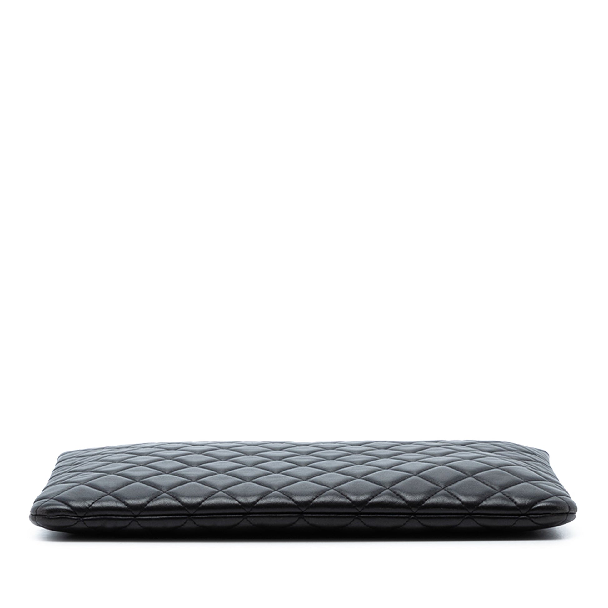 Large Quilted Lambskin O Case Clutch