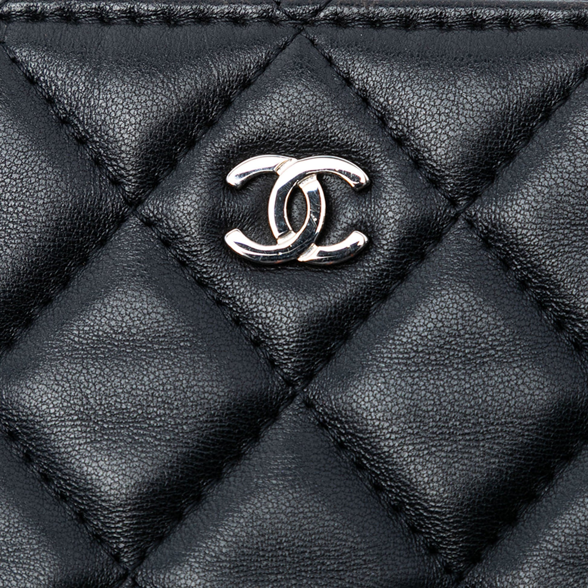 Large Quilted Lambskin O Case Clutch