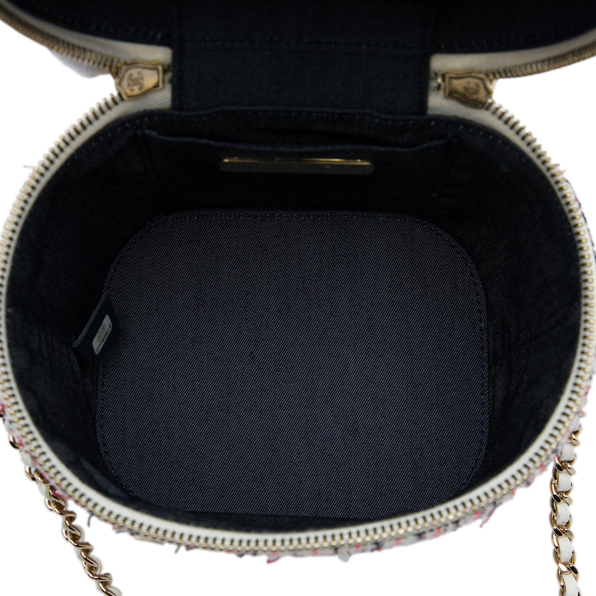 Chanel Tweed and Lambskin CC Vanity Case
