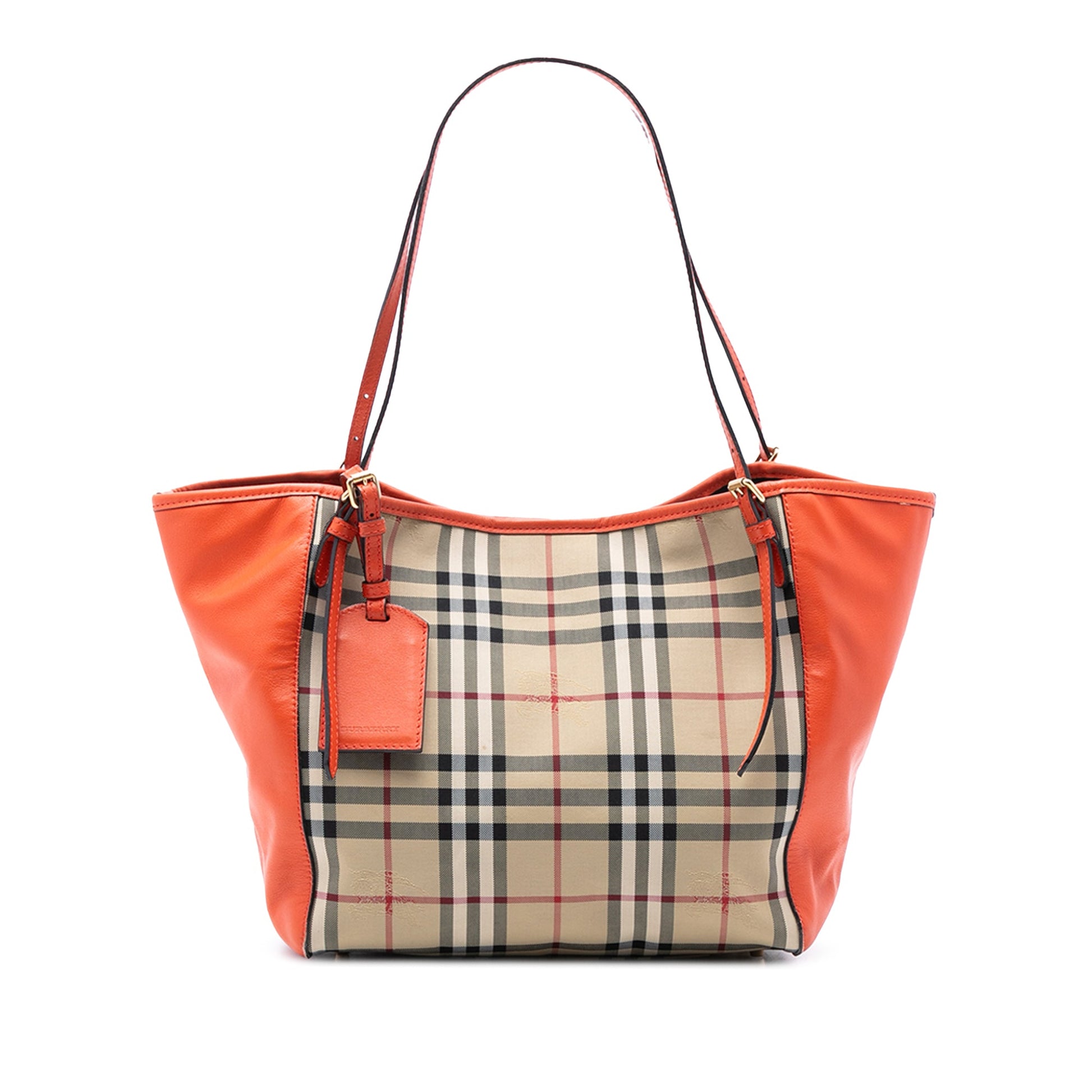 Burberry Small Haymarket Check Canvas and Leather Canterbury Tote