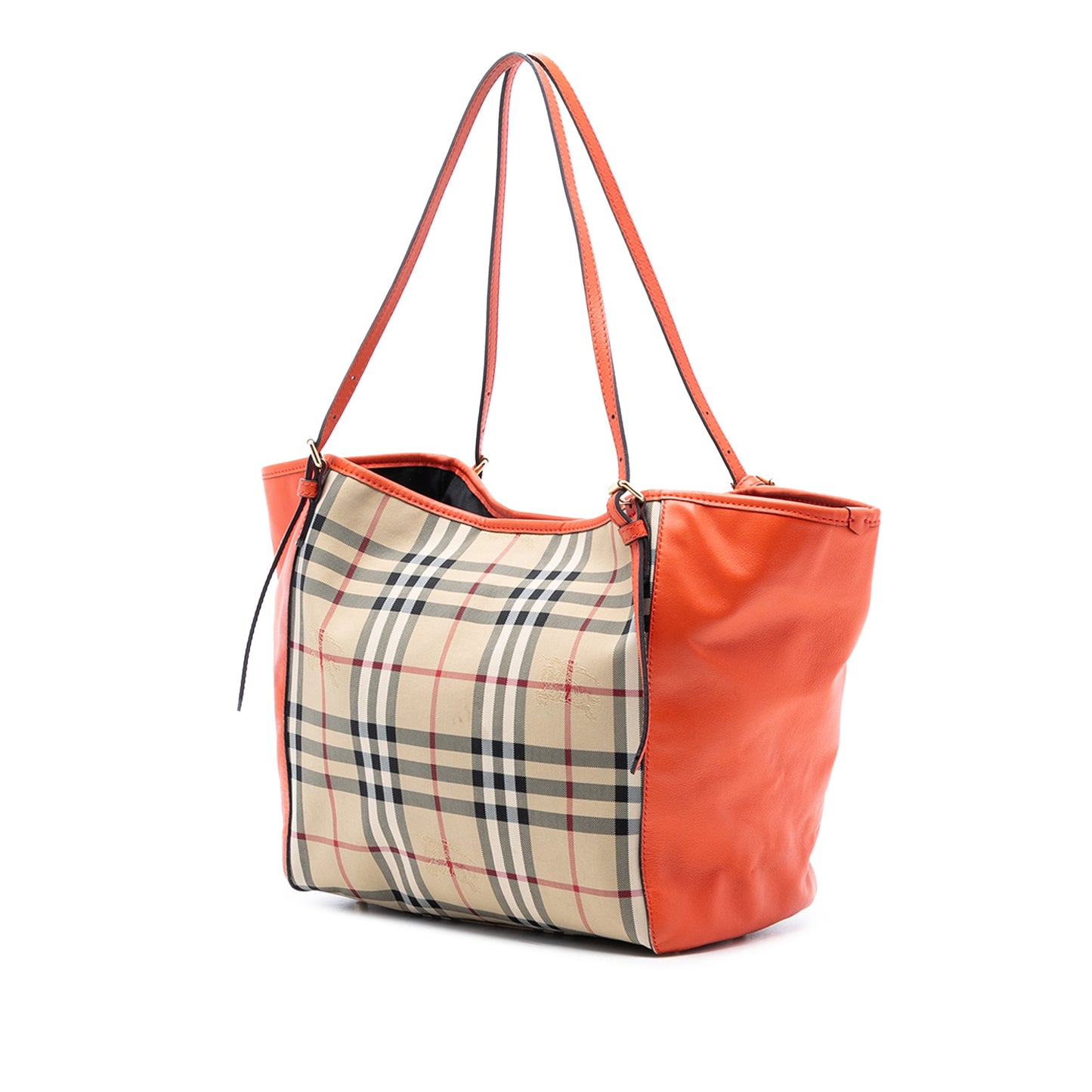 Burberry Small Haymarket Check Canvas and Leather Canterbury Tote