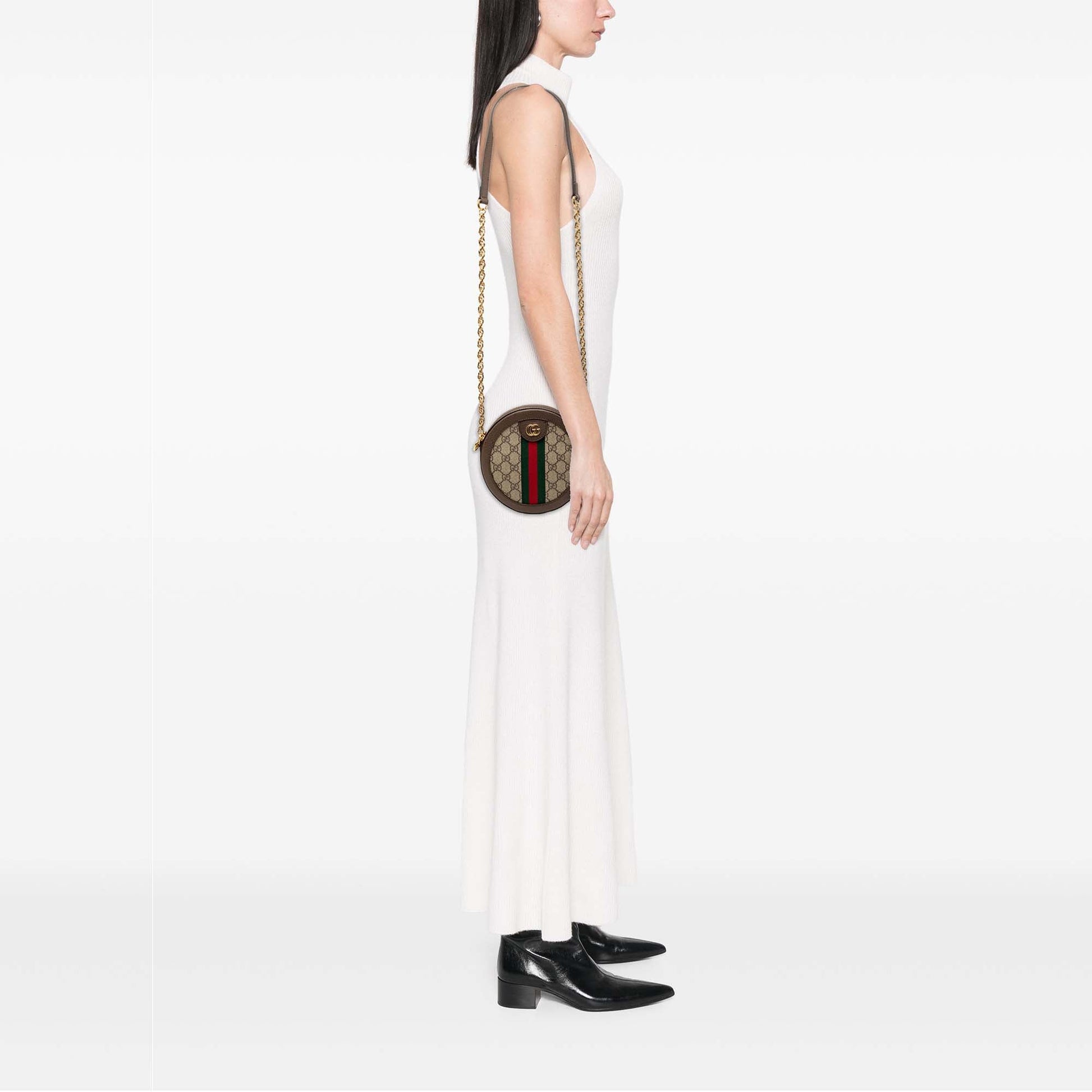 Mini GG Supreme Web Ophidia Round Crossbody