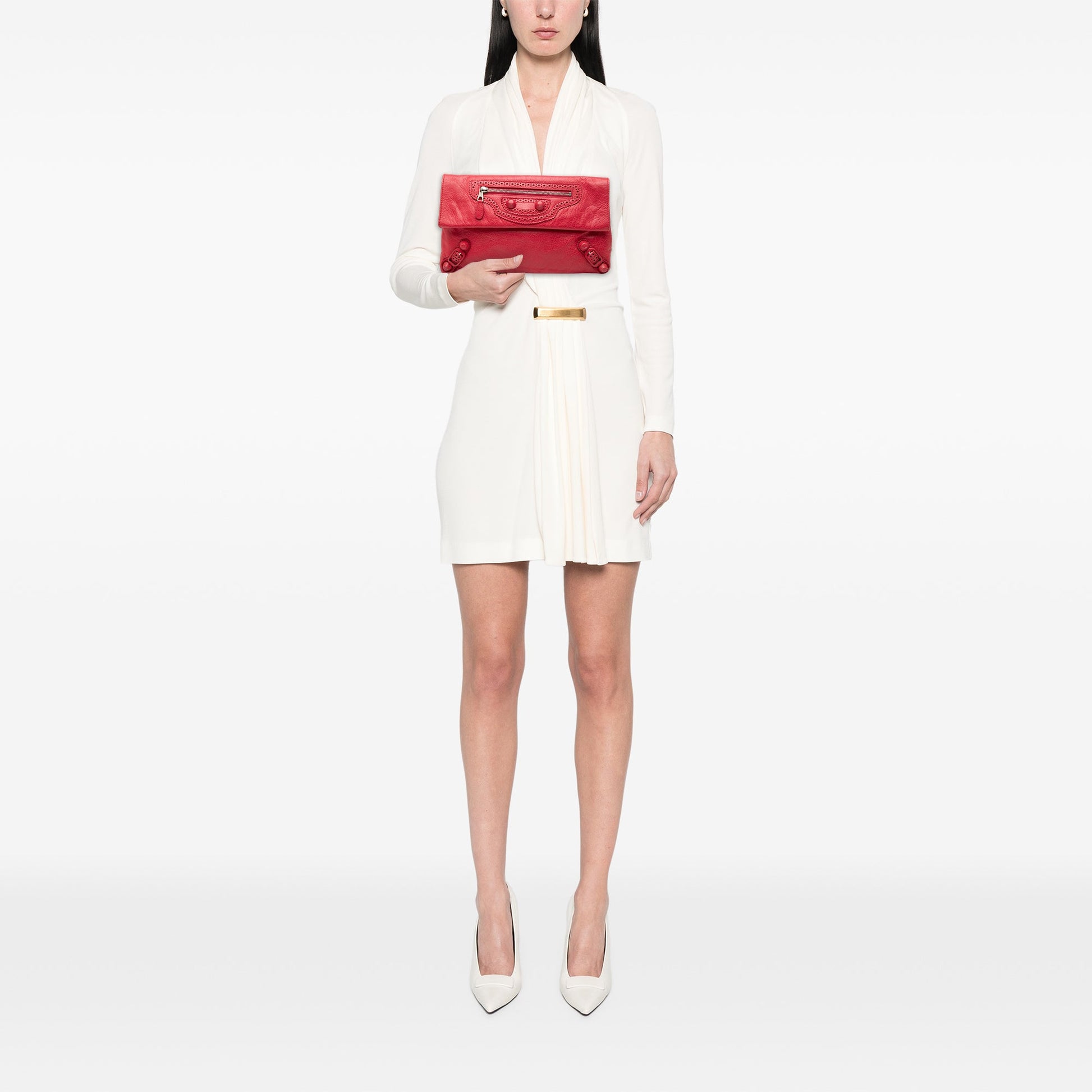Balenciaga Lambskin Motocross Giant 21 Brogues Envelope Clutch