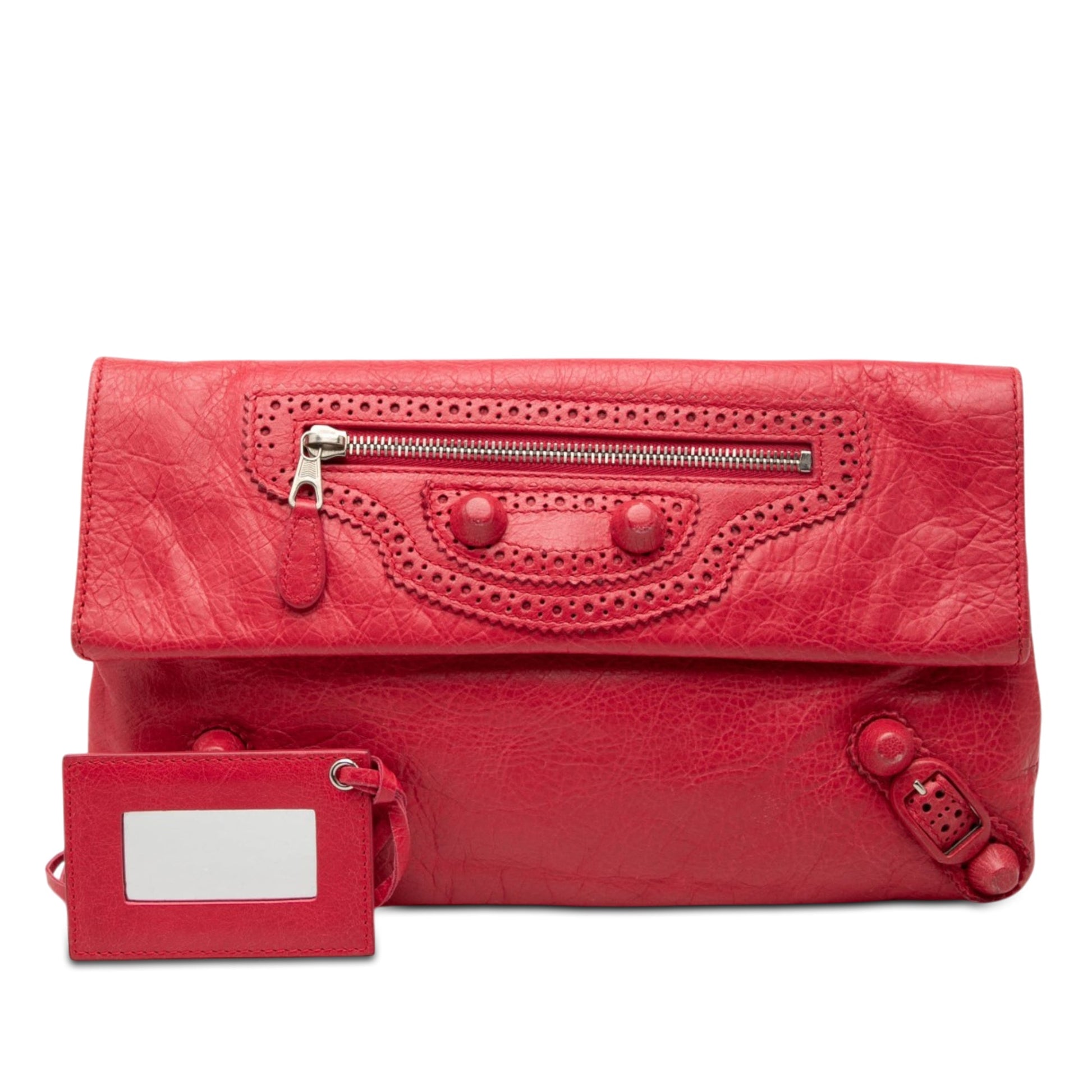 Balenciaga Lambskin Motocross Giant 21 Brogues Envelope Clutch