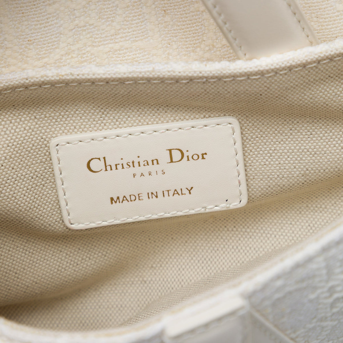 Dior Mini Oblique Embroidered Canvas Saddle Bag