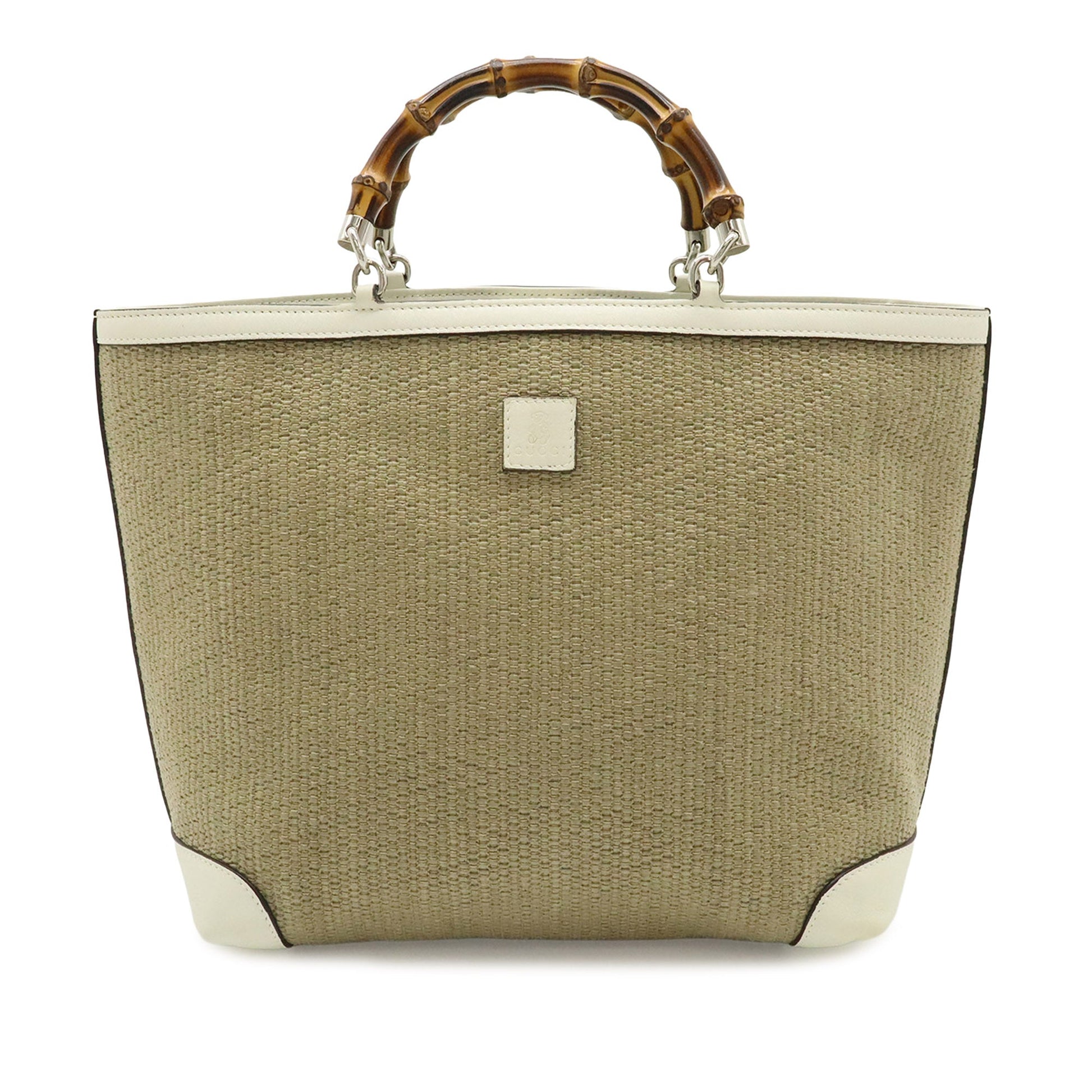 Gucci Raffia Bamboo Childrens Tote