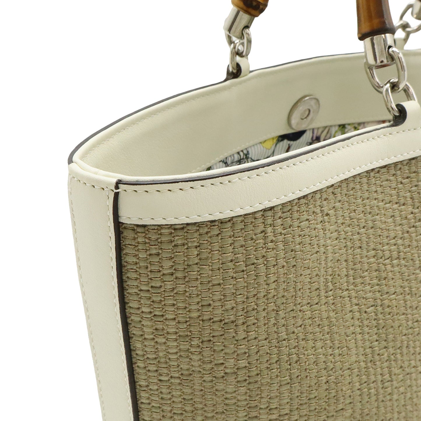 Gucci Raffia Bamboo Childrens Tote