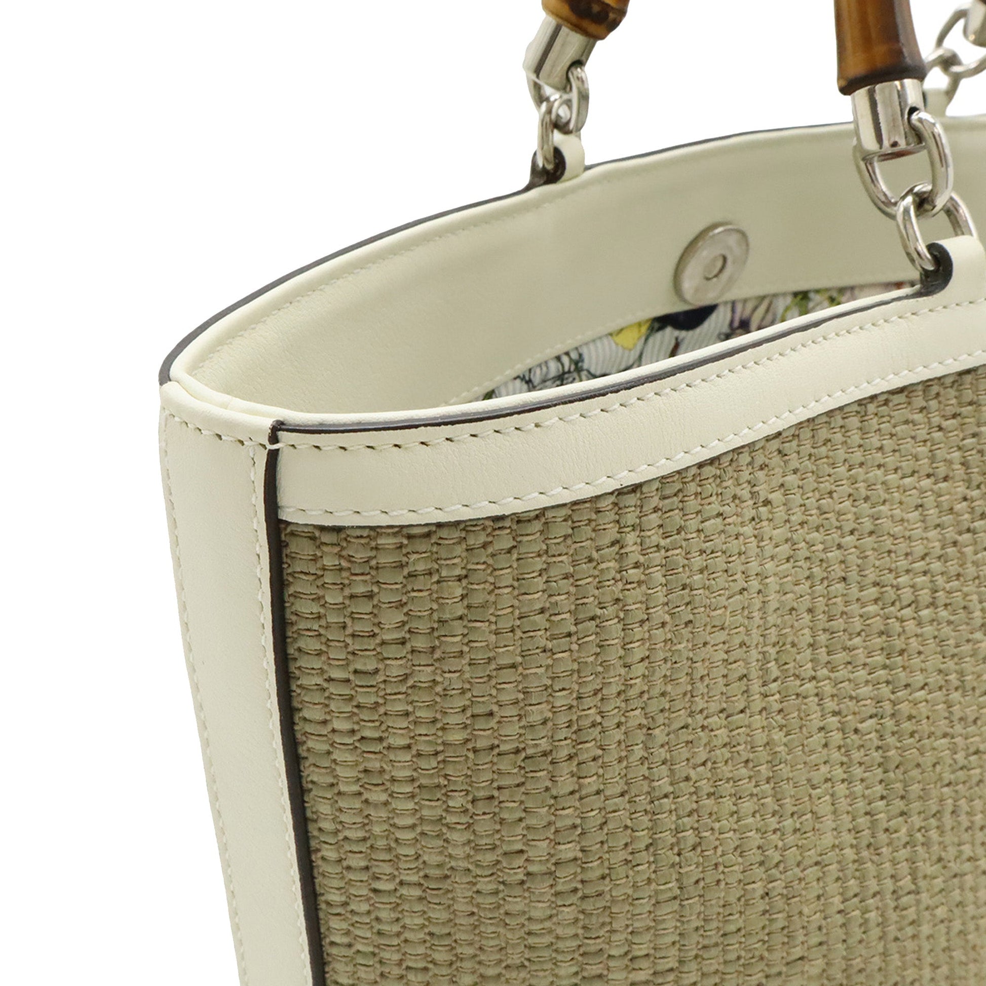 Gucci Raffia Bamboo Childrens Tote