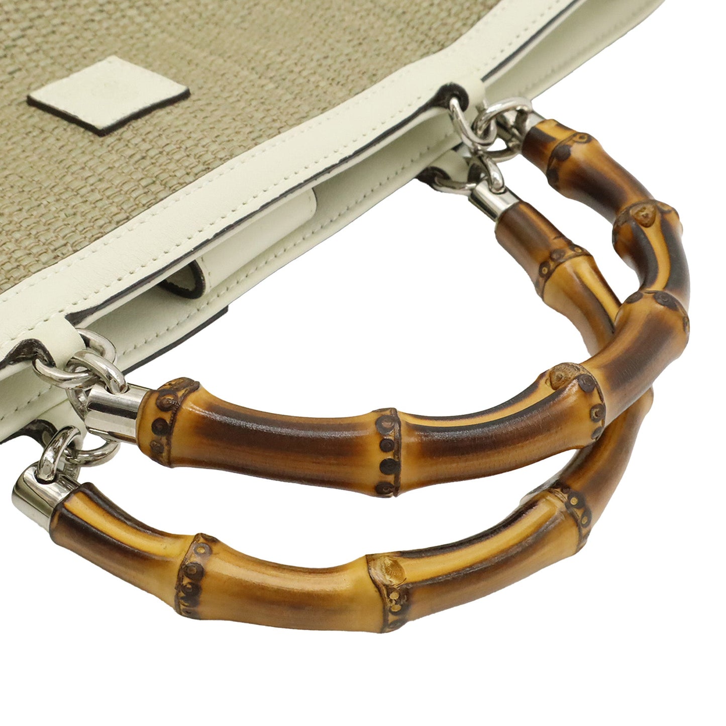 Gucci Raffia Bamboo Childrens Tote