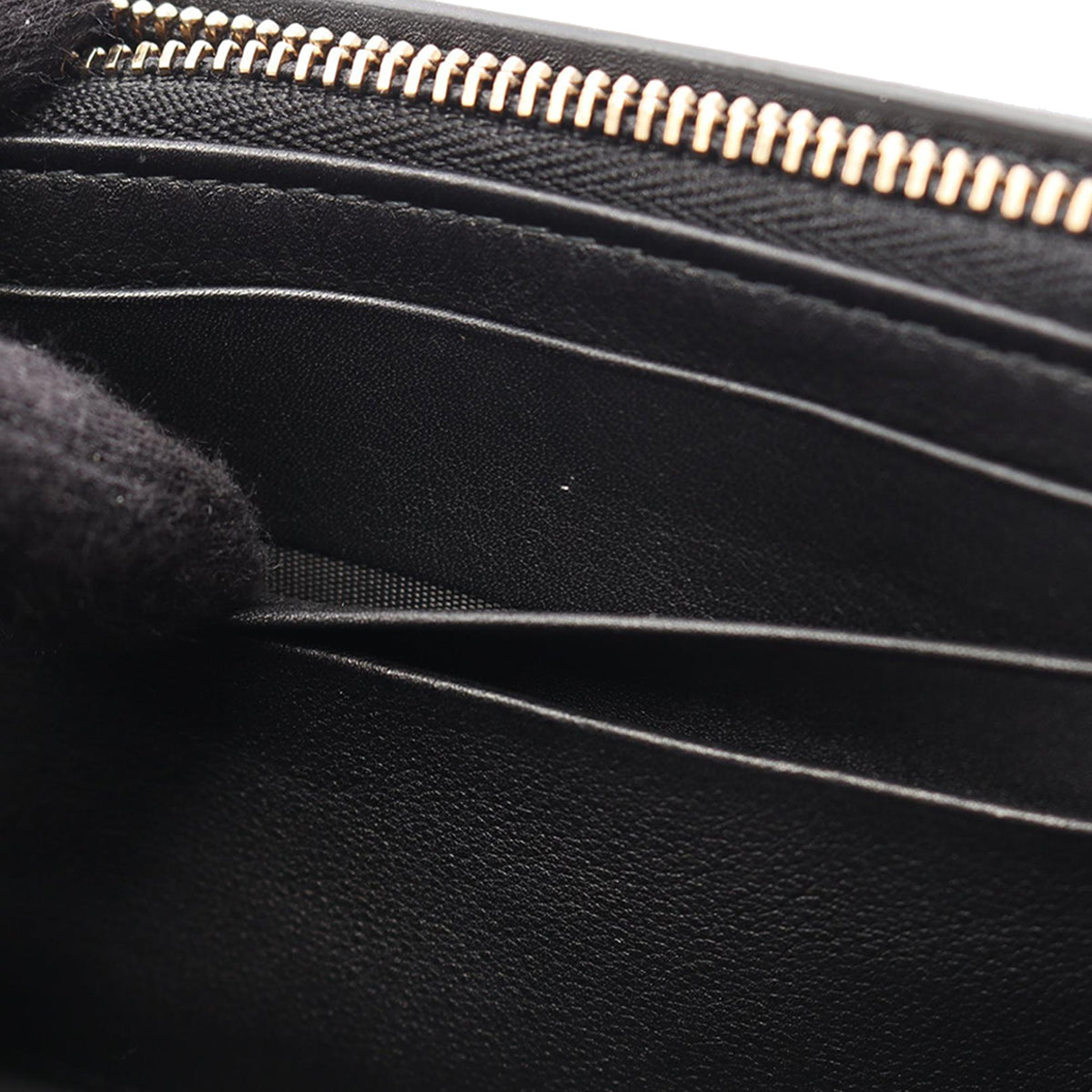 Dior Studded Calfskin Cannage Lady Dior Wallet on Chain — Black