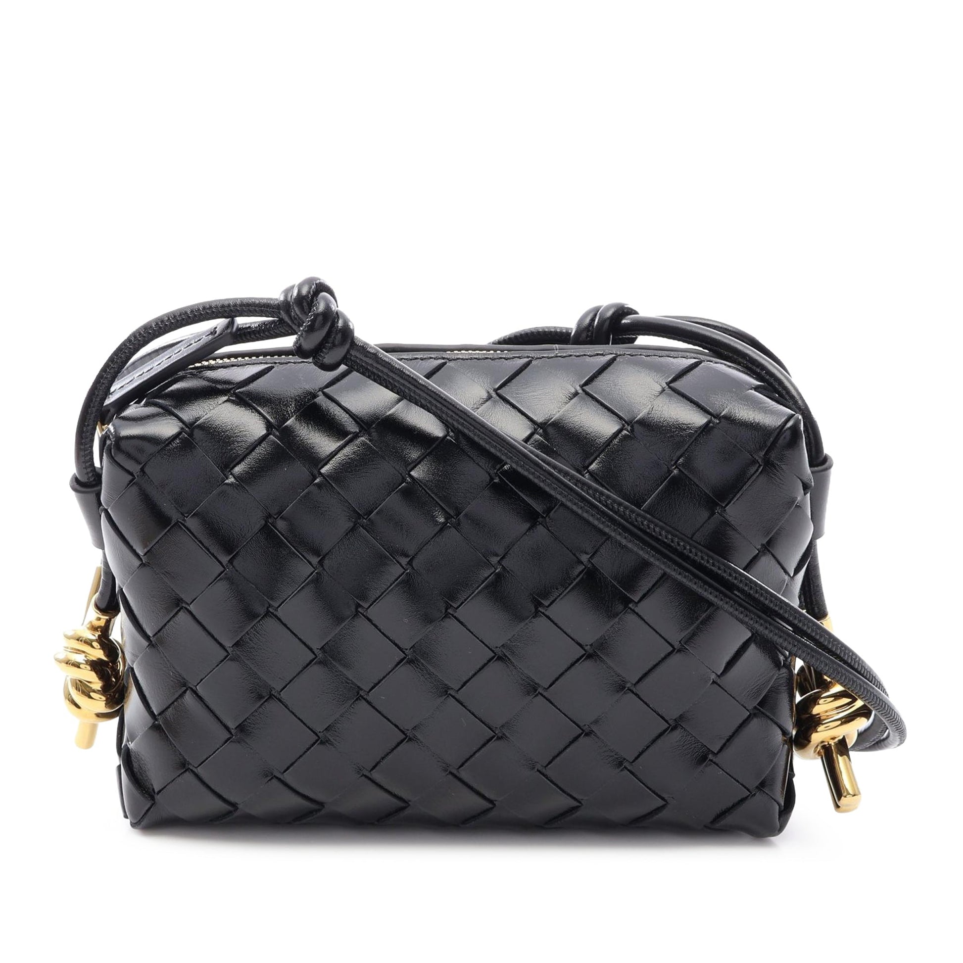 Bottega Veneta Mini Lambskin Intrecciato Loop Camera Bag