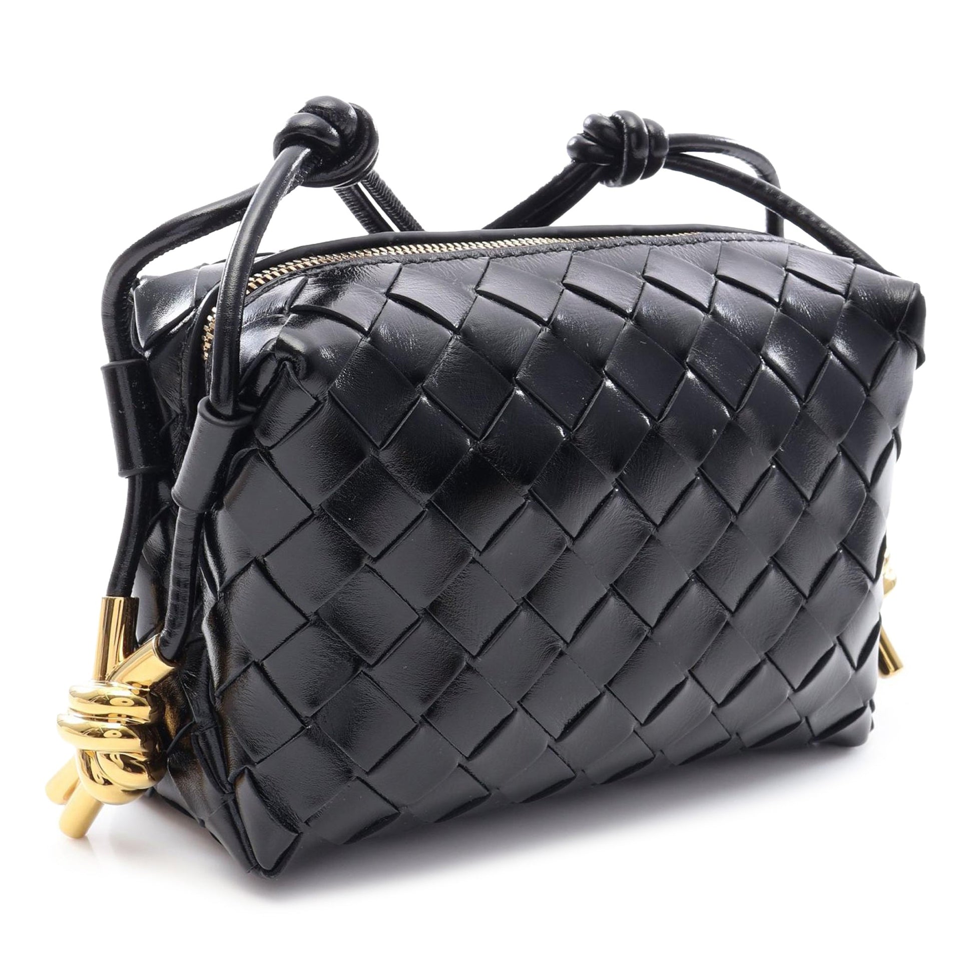 Bottega Veneta Mini Lambskin Intrecciato Loop Camera Bag