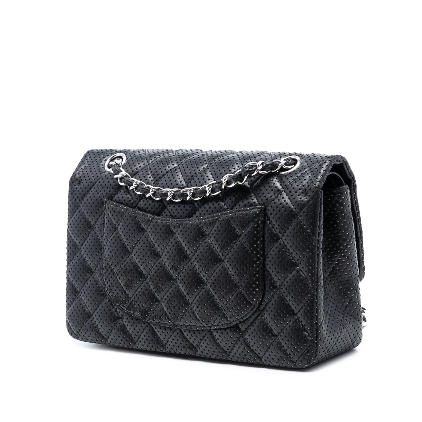 Chanel Medium Classic Perforated Lambskin Double Flap