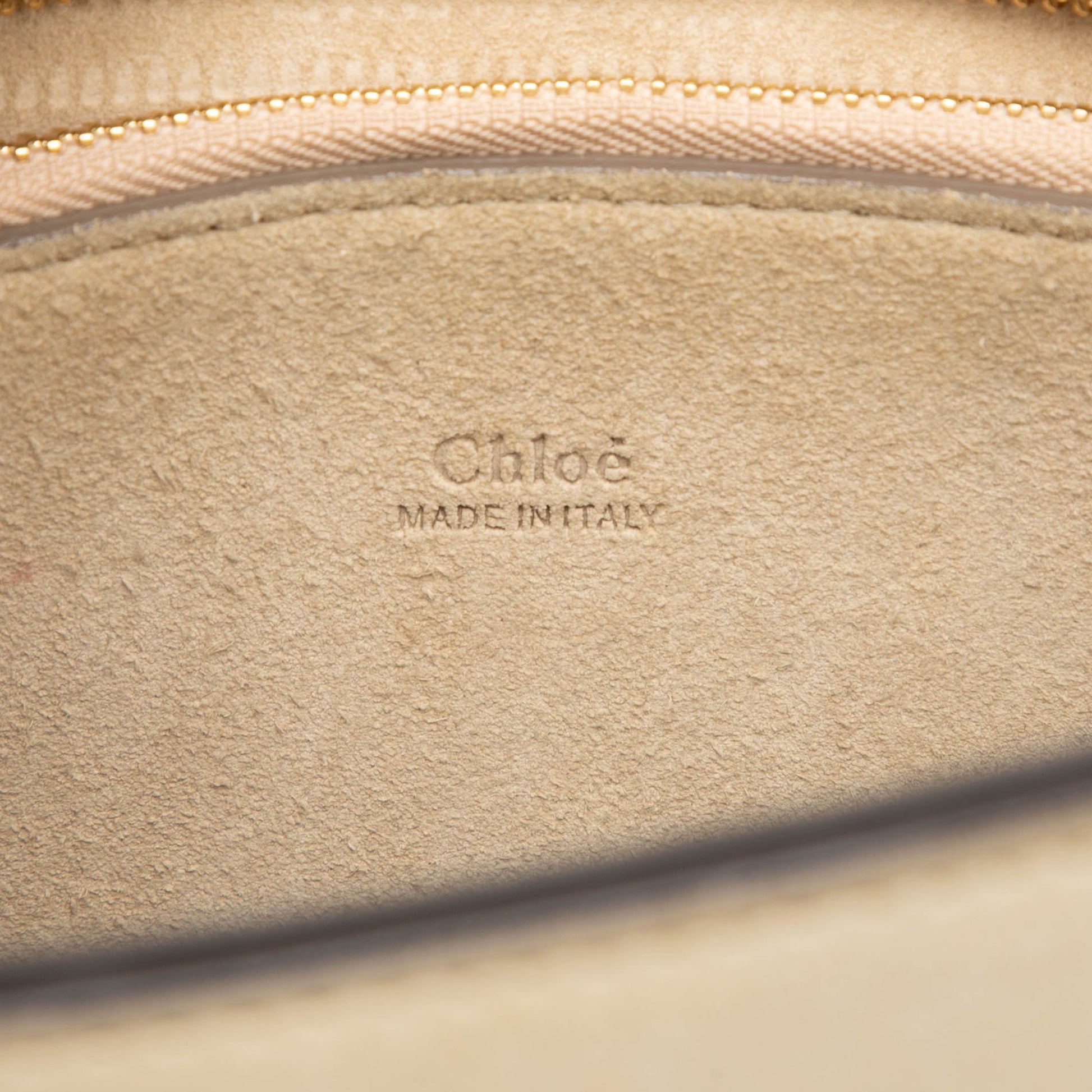 Chloé Medium Calfskin Suede Pixie Signature Satchel
