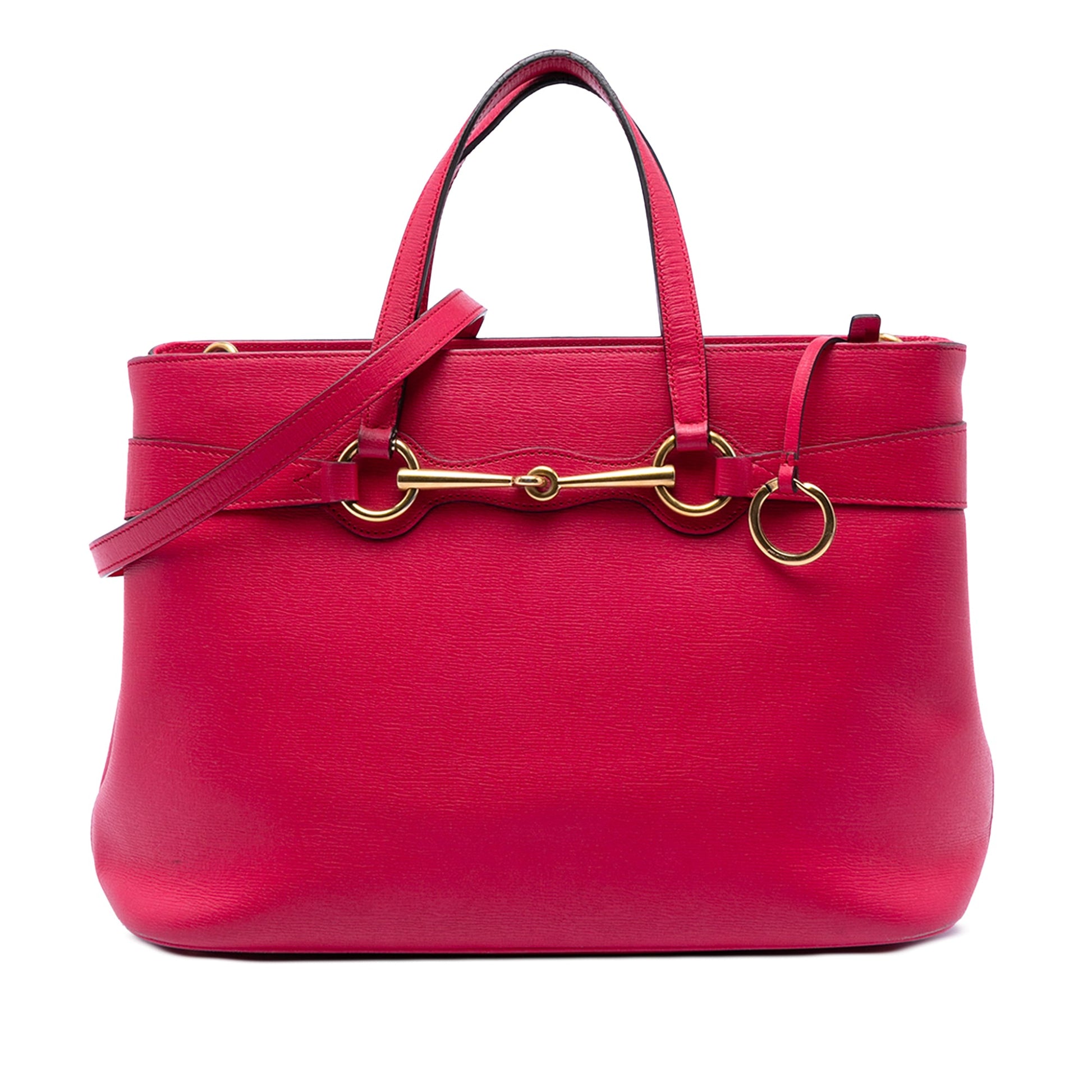 Gucci Leather Bright Bit Satchel