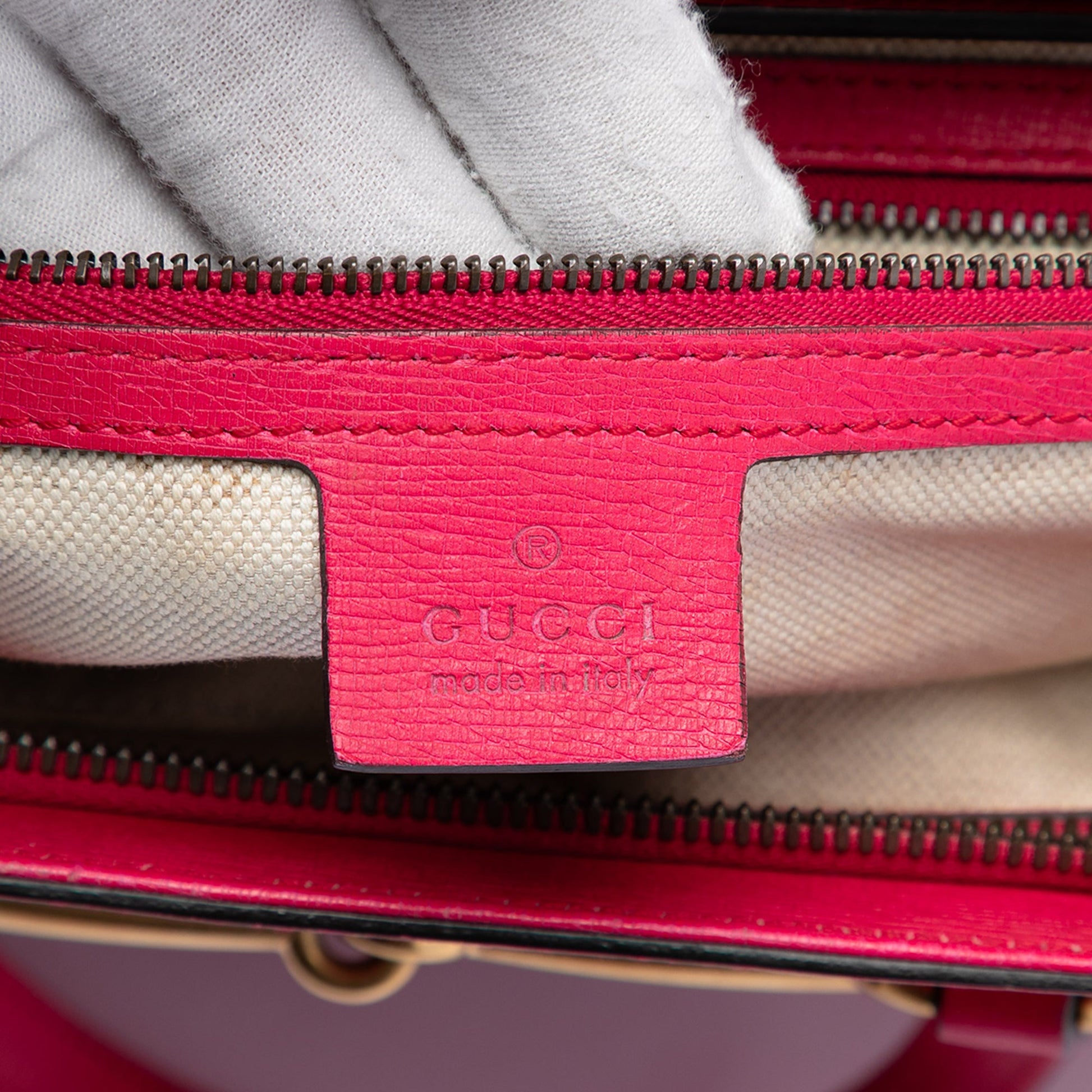 Gucci Leather Bright Bit Satchel