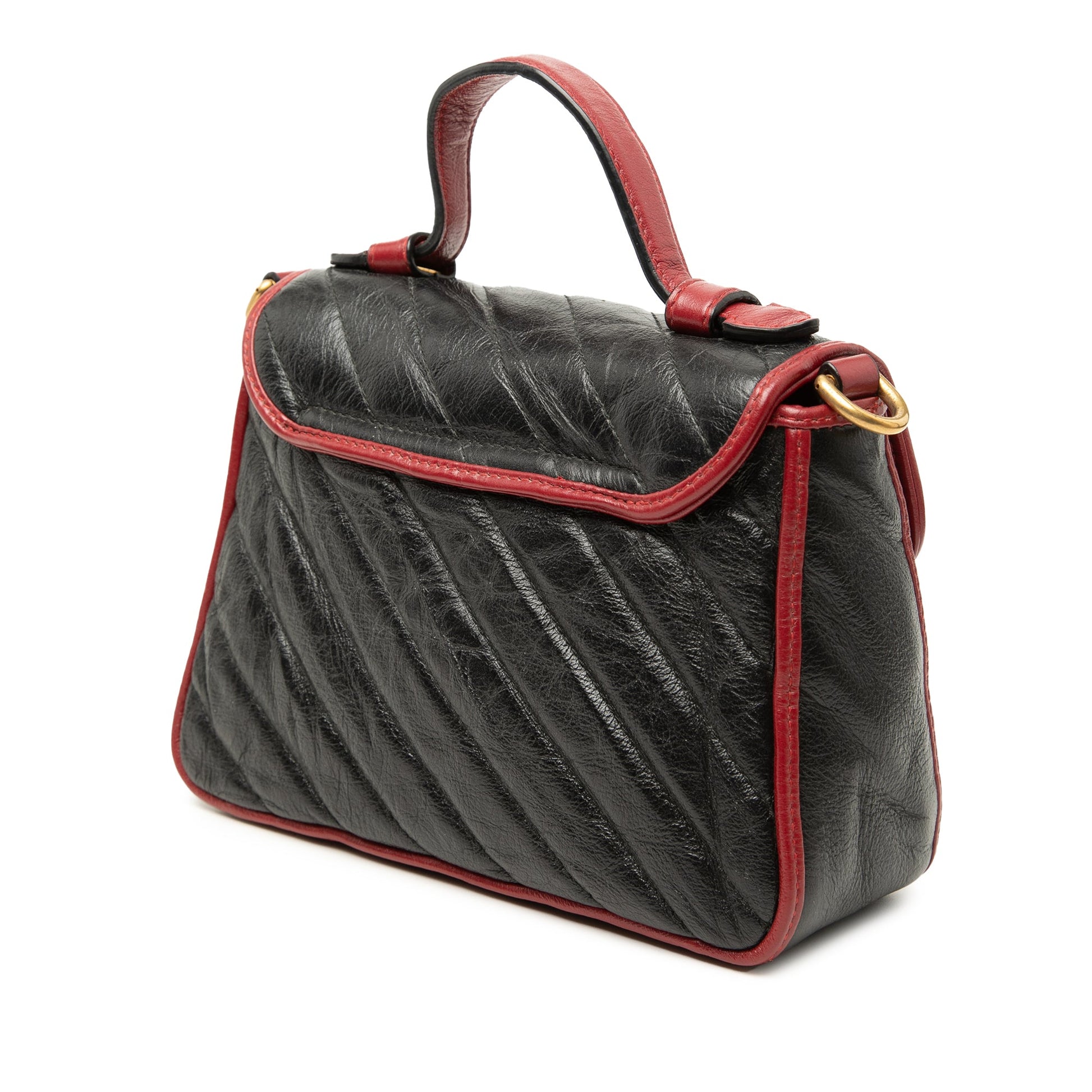 Gucci Mini GG Marmont Matelasse Calfskin Torchon Top Handle Bag