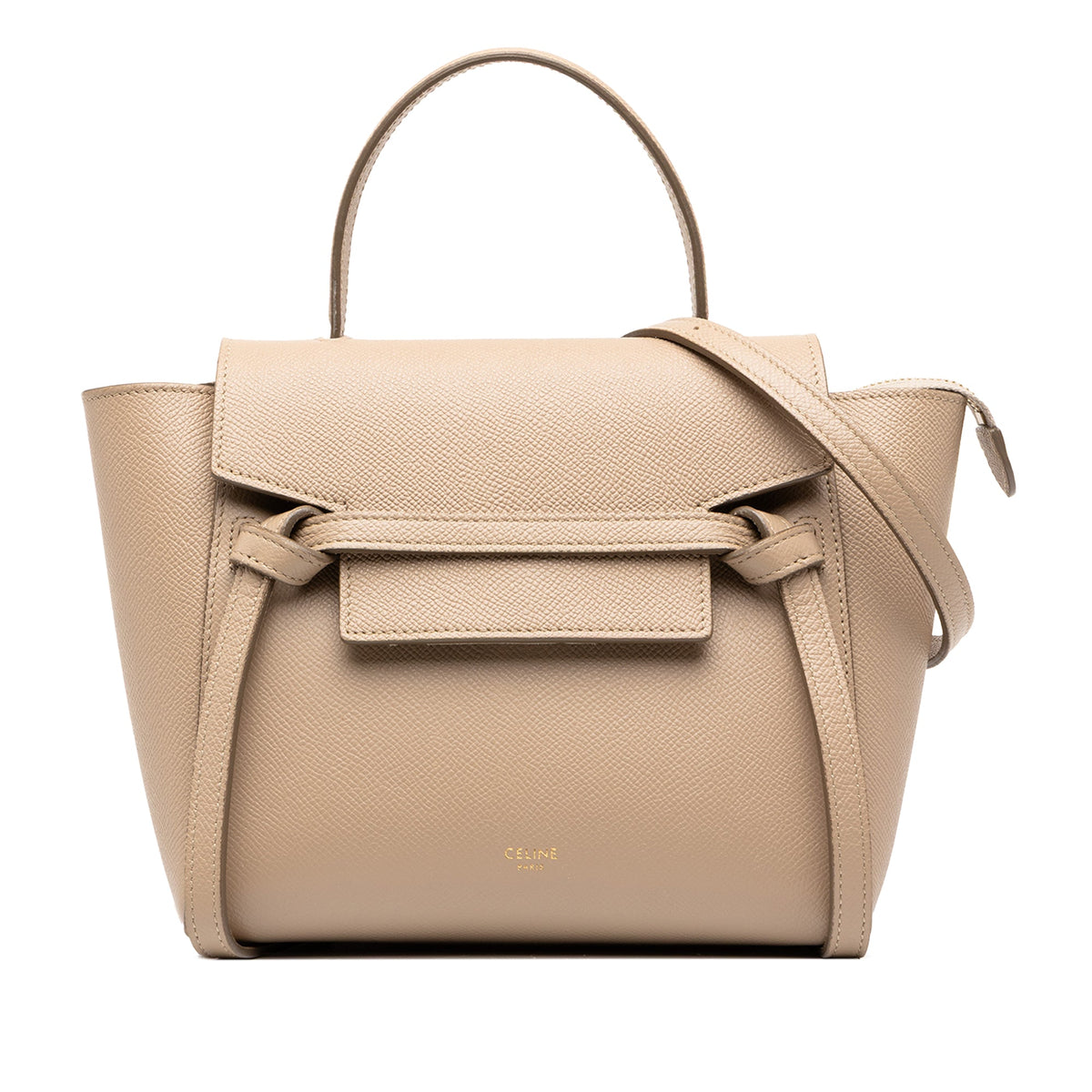 Celine Nano Grained Calfskin Belt Bag — Beige