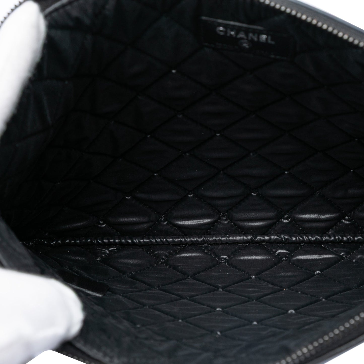 Chanel Medium Bicolor Lambskin Boy O Case Clutch