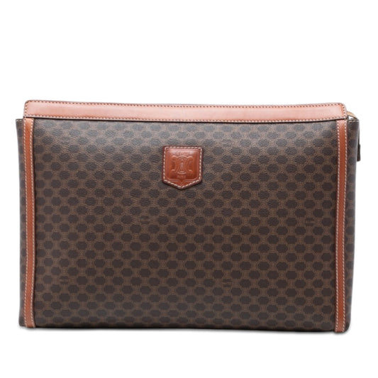 Celine Macadam Coated Canvas Clutch