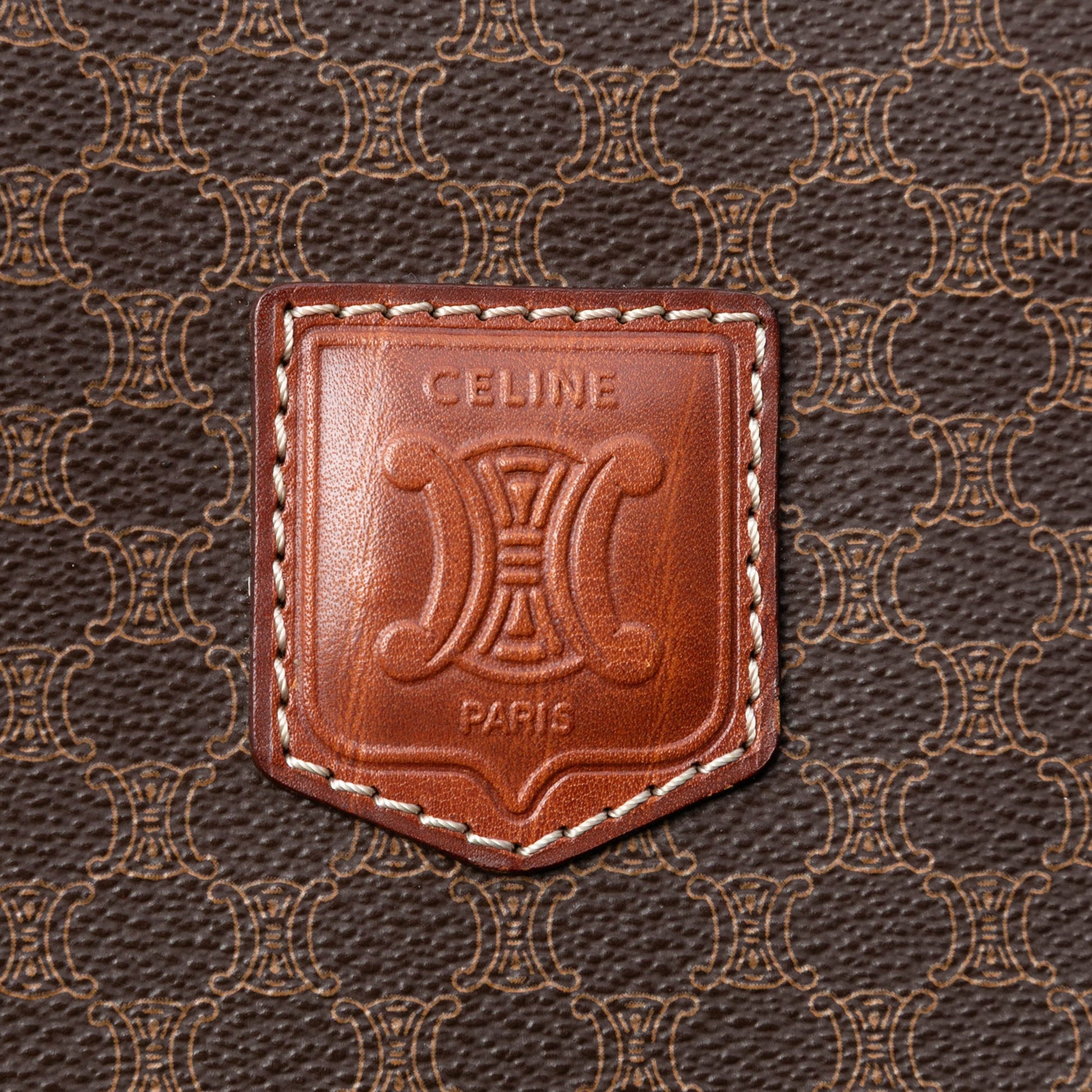 Celine Macadam Coated Canvas Clutch