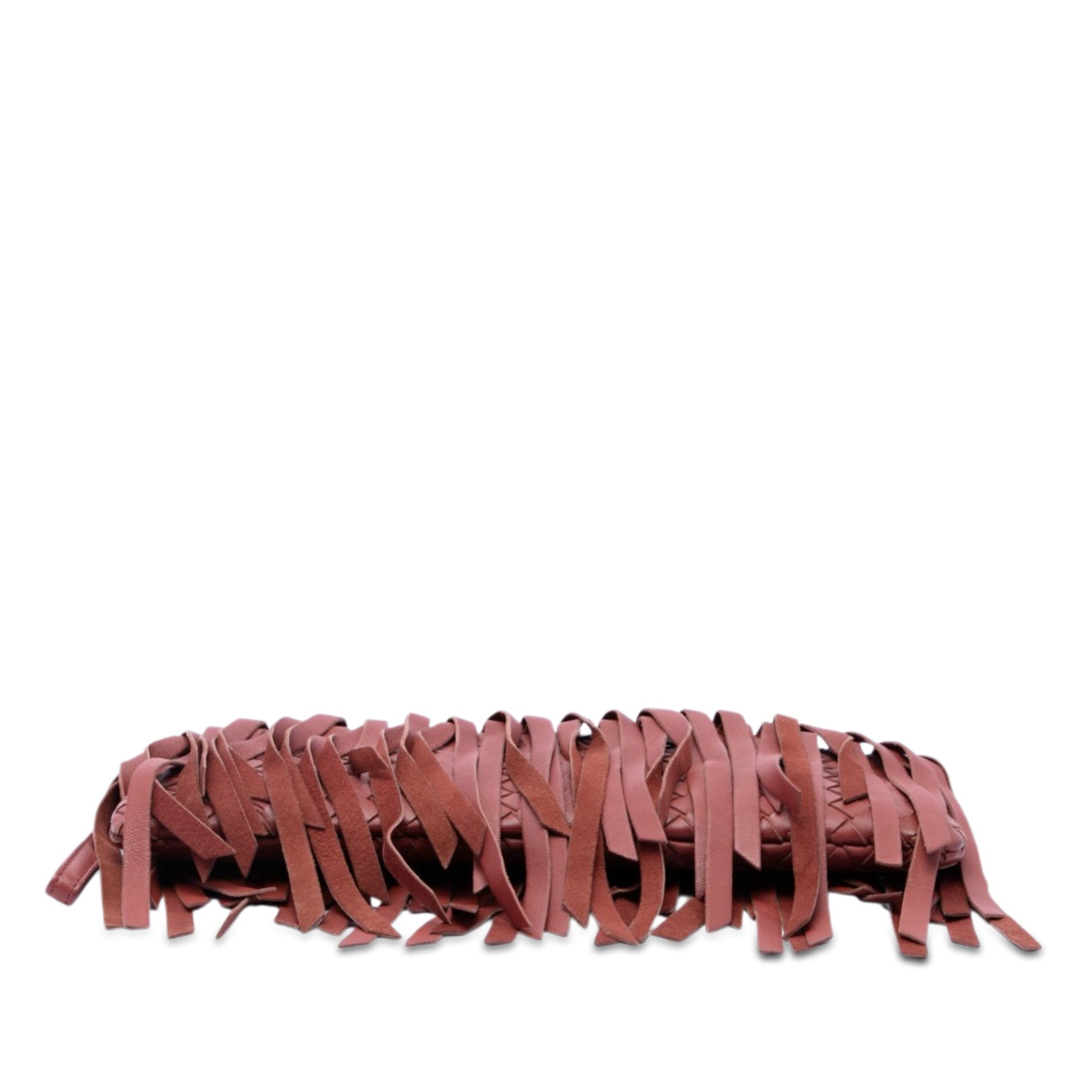 Bottega Veneta Lambskin Intrecciato Fringe Clutch