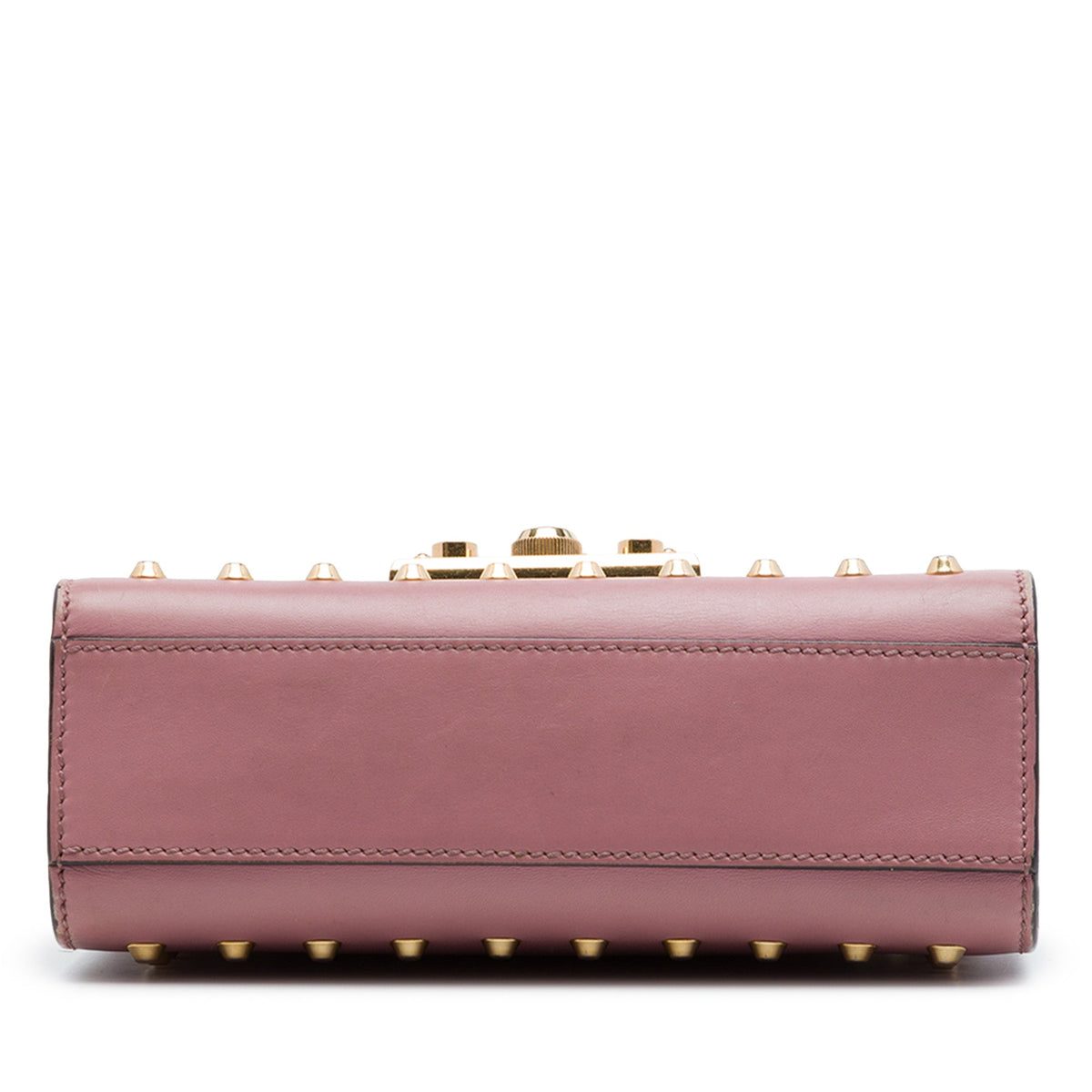 Gucci Small Pearl Studded Leather Padlock Crossbody