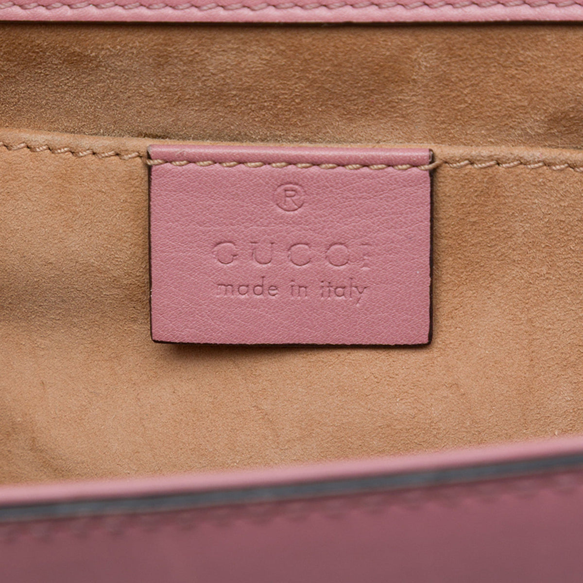 Gucci Small Pearl Studded Leather Padlock Crossbody
