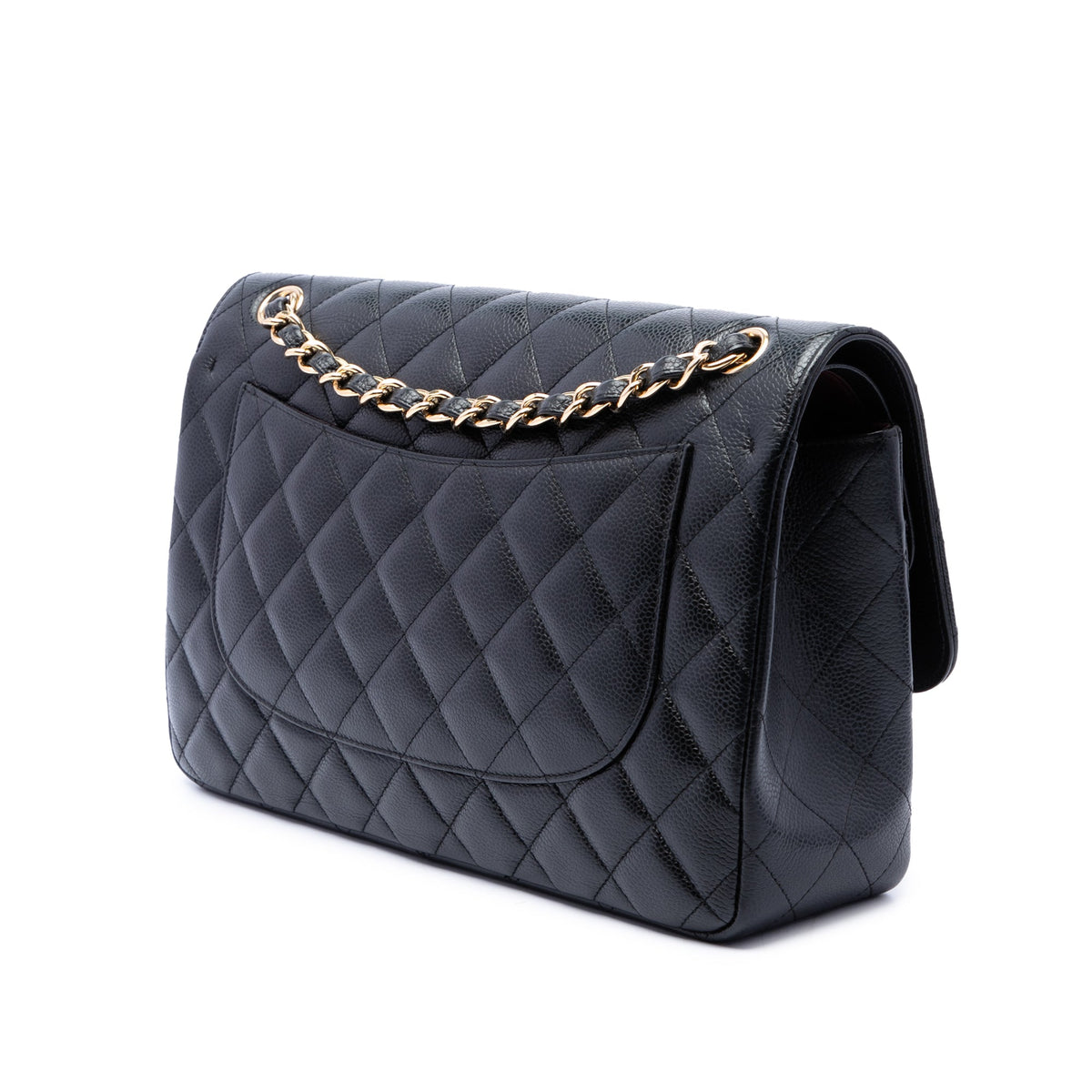 Chanel Jumbo Classic Caviar Double Flap — Black