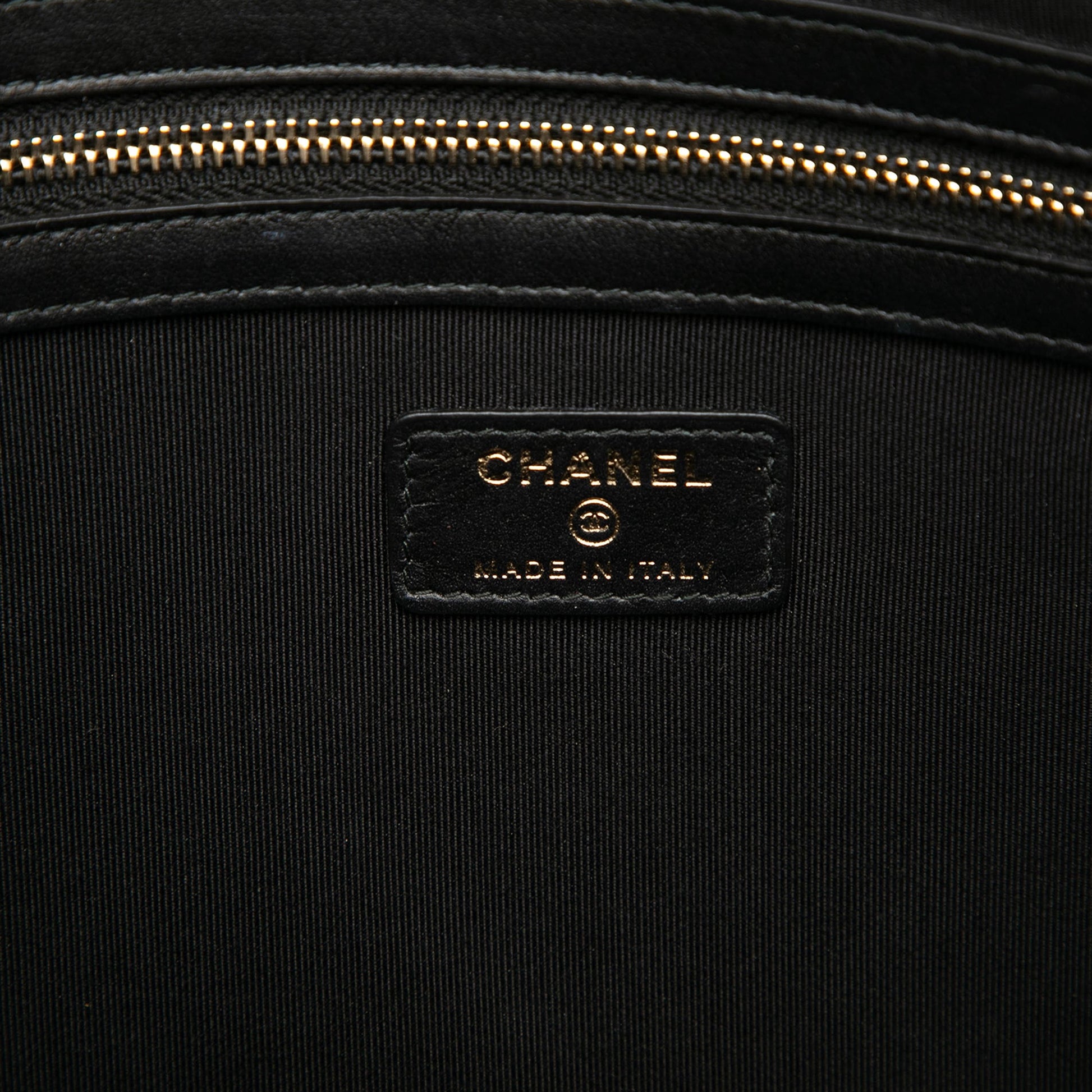 Chanel Large Chevron Iridescent Caviar Boy O Case Clutch