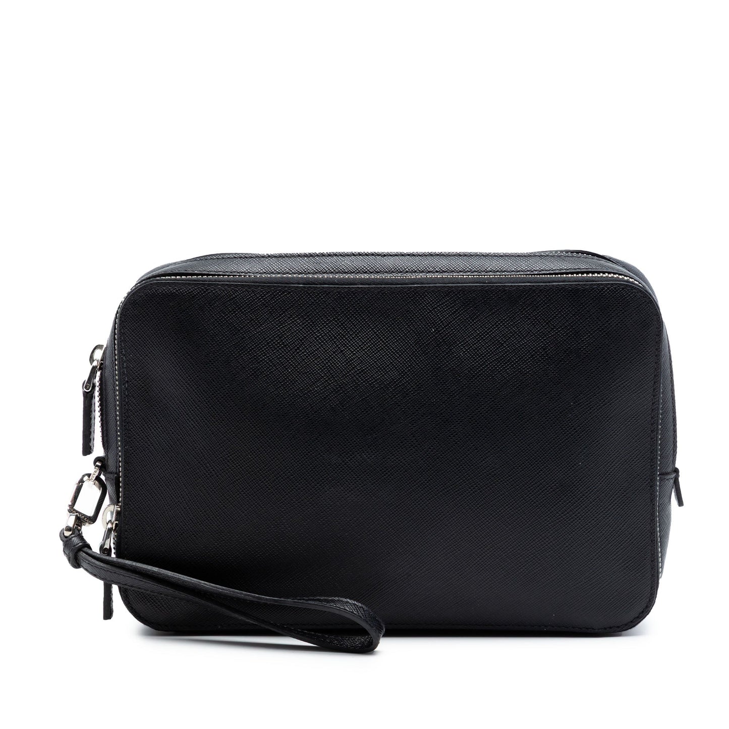 Prada Saffiano Double Zip Travel Pouch