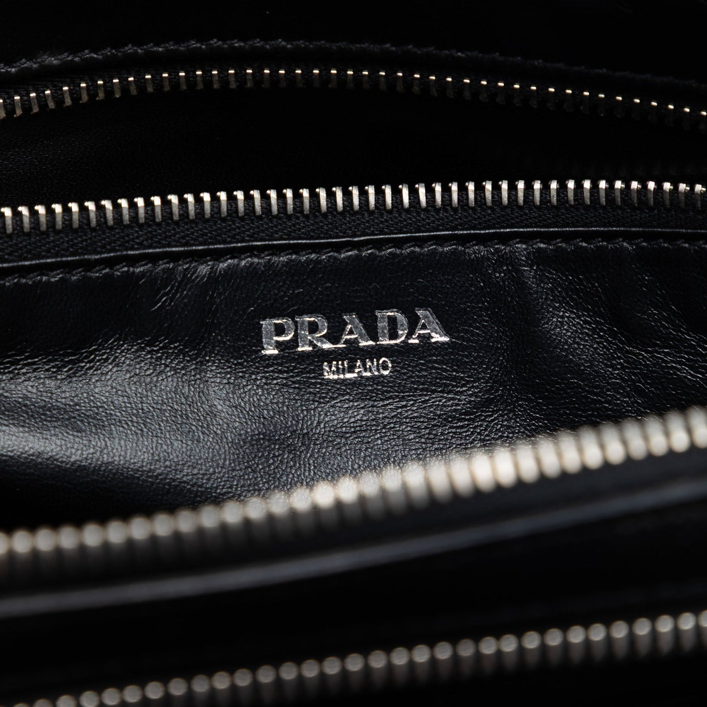 Prada Saffiano Double Zip Travel Pouch