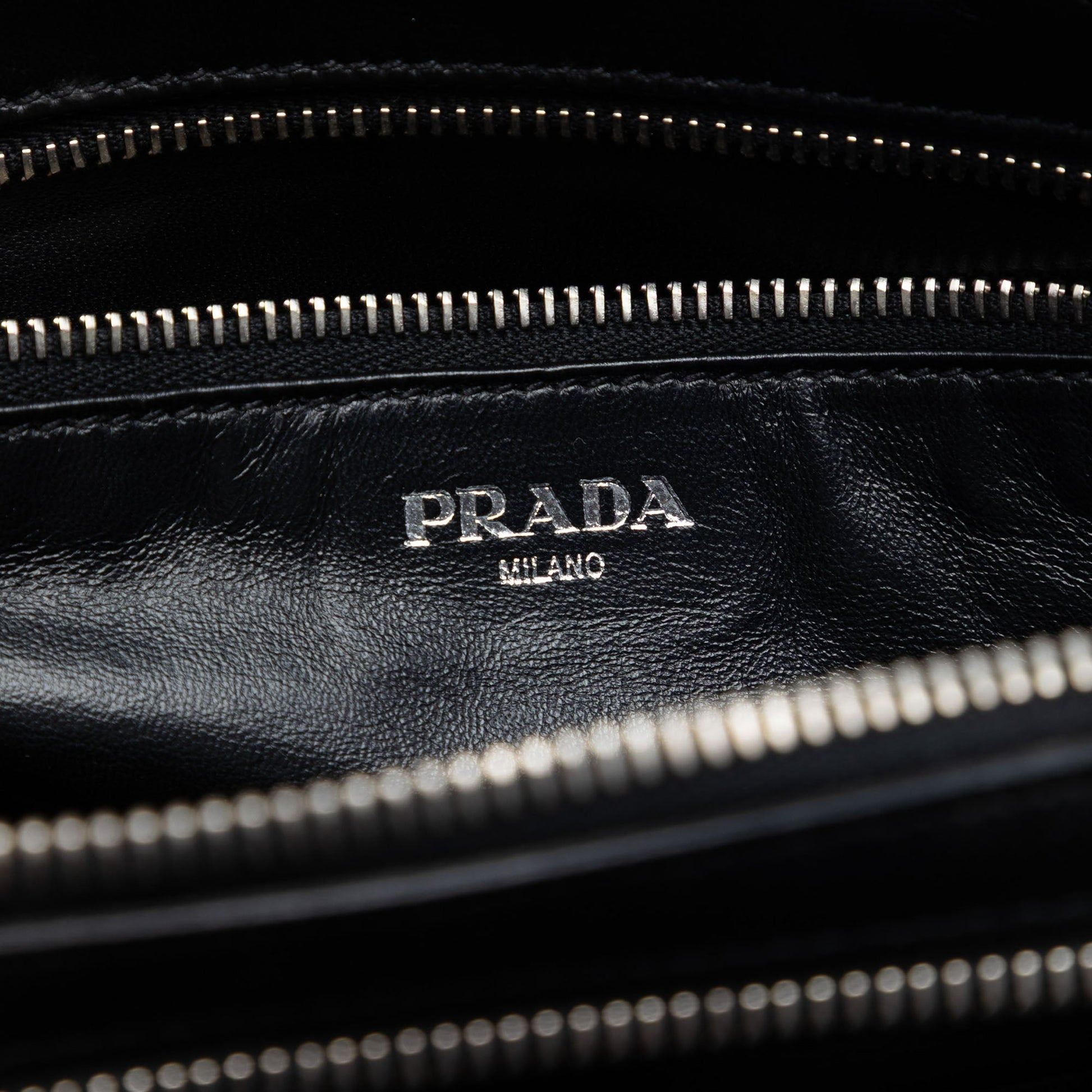Prada Saffiano Double Zip Travel Pouch
