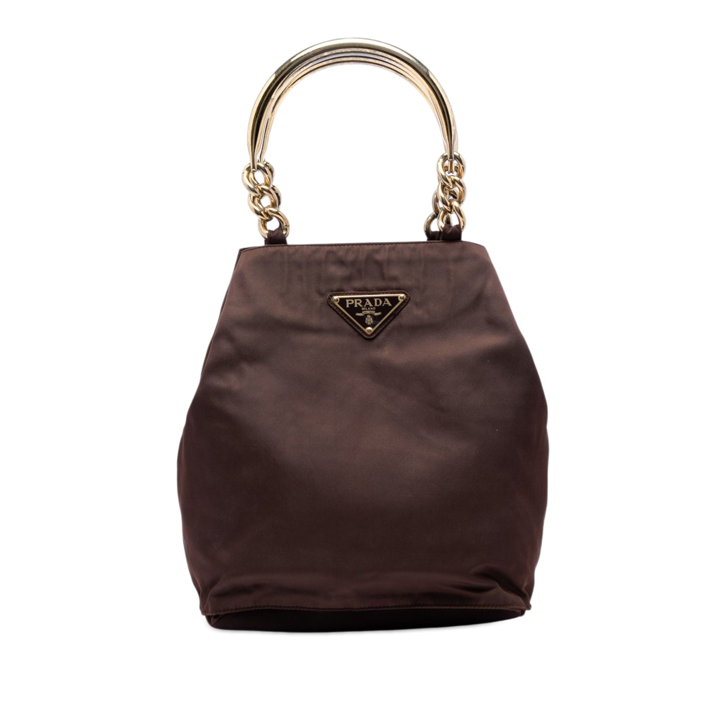 Prada Tessuto Metal Handle Bag
