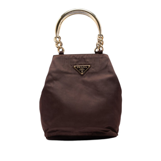 Prada Tessuto Metal Handle Bag