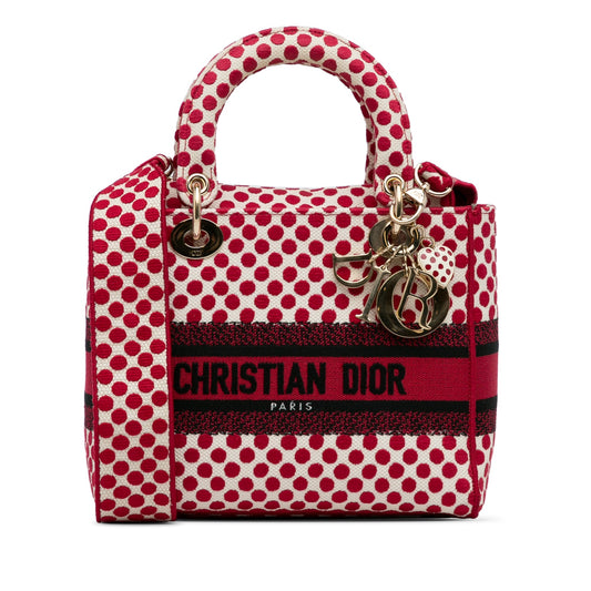 Dior DiorAmour Medium Embroidered Canvas Dots Lady D Lite
