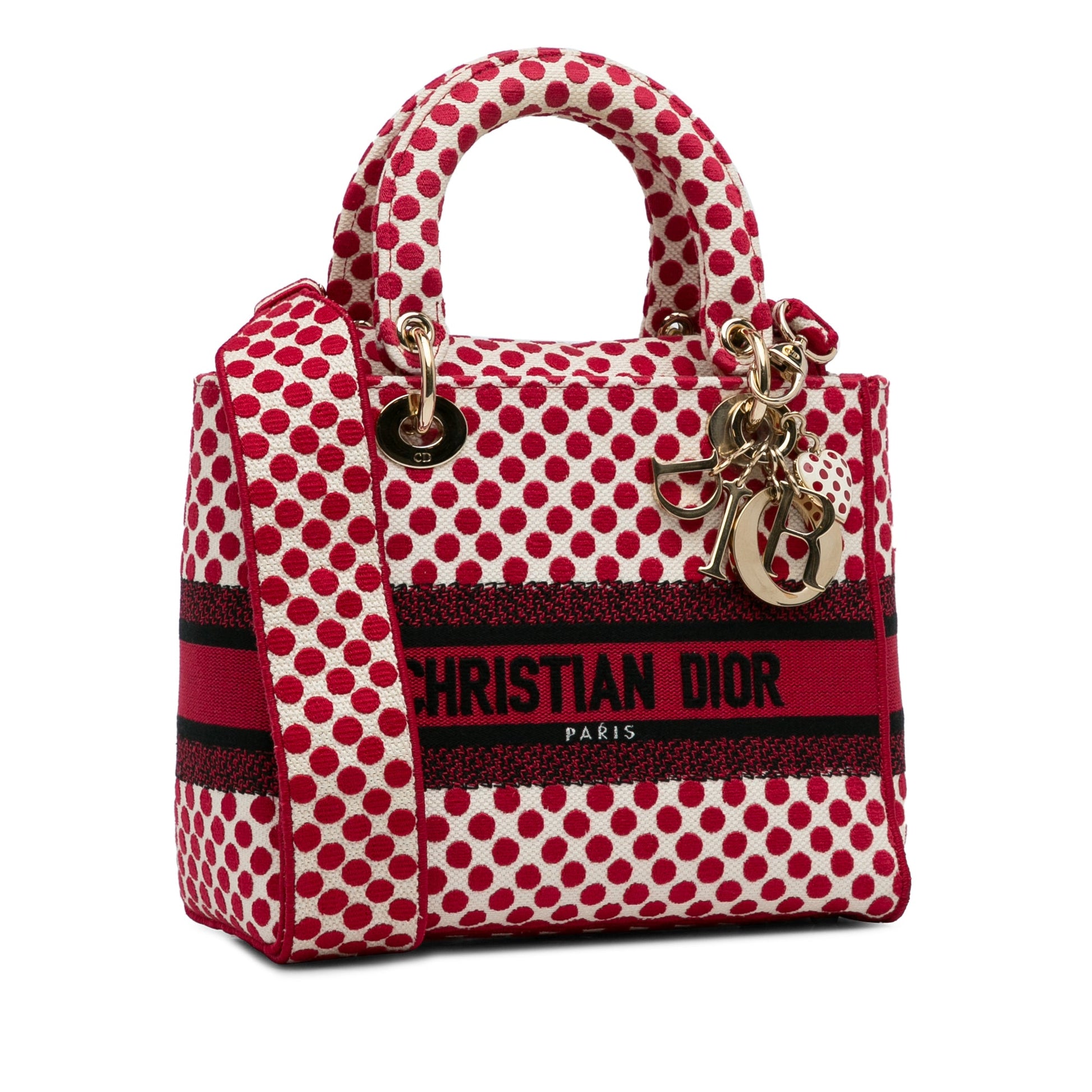 Dior DiorAmour Medium Embroidered Canvas Dots Lady D Lite