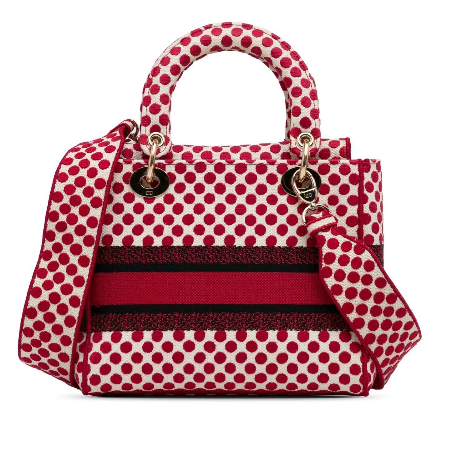 Dior DiorAmour Medium Embroidered Canvas Dots Lady D Lite