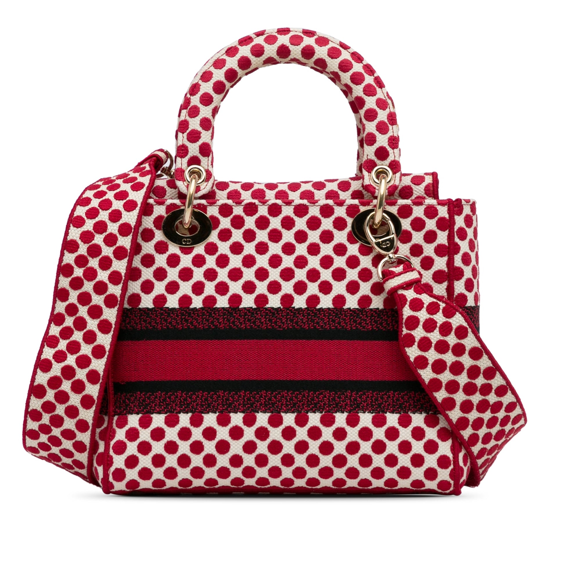 Dior DiorAmour Medium Embroidered Canvas Dots Lady D Lite
